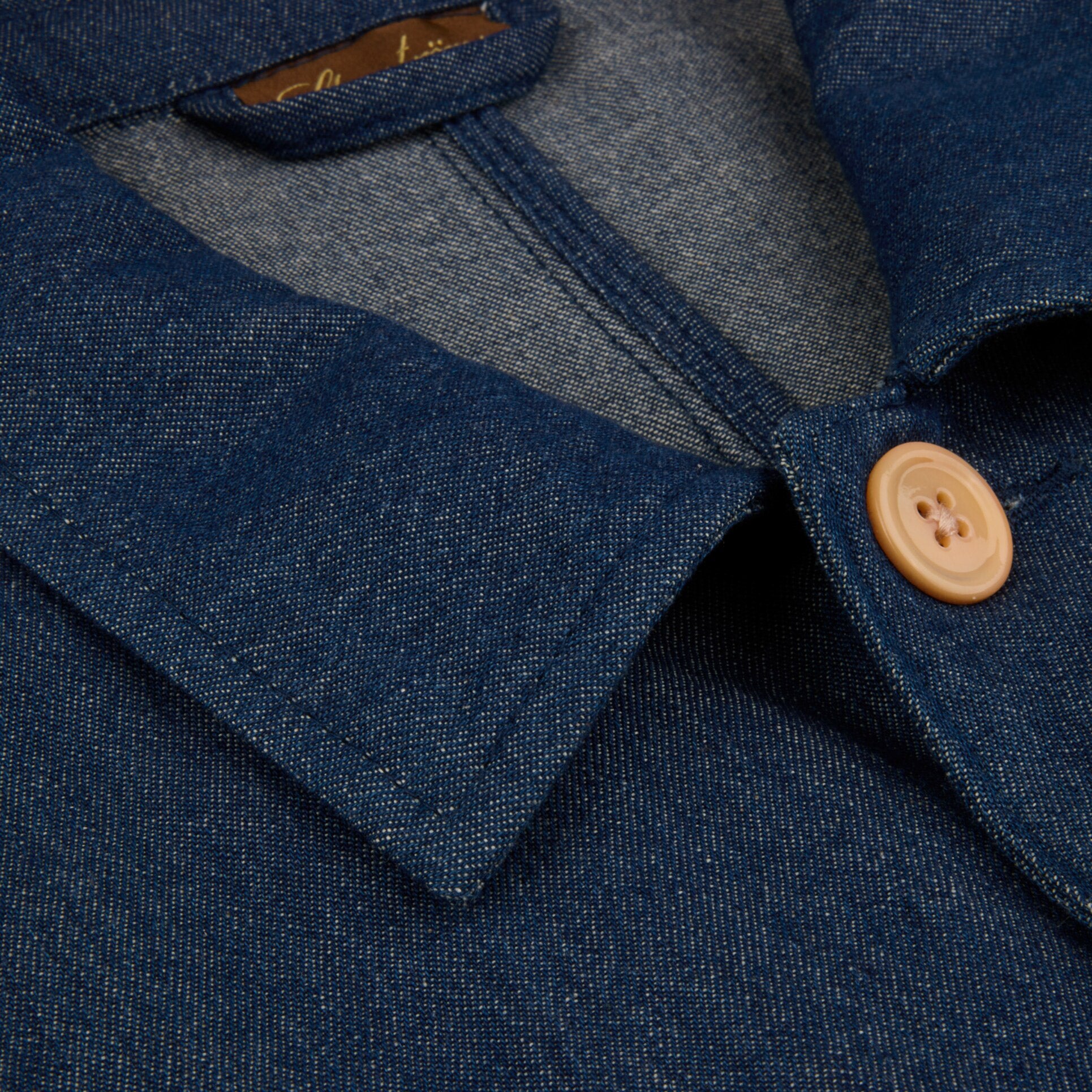 Dark Blue Denim Cotton Overshirt - Stenströms