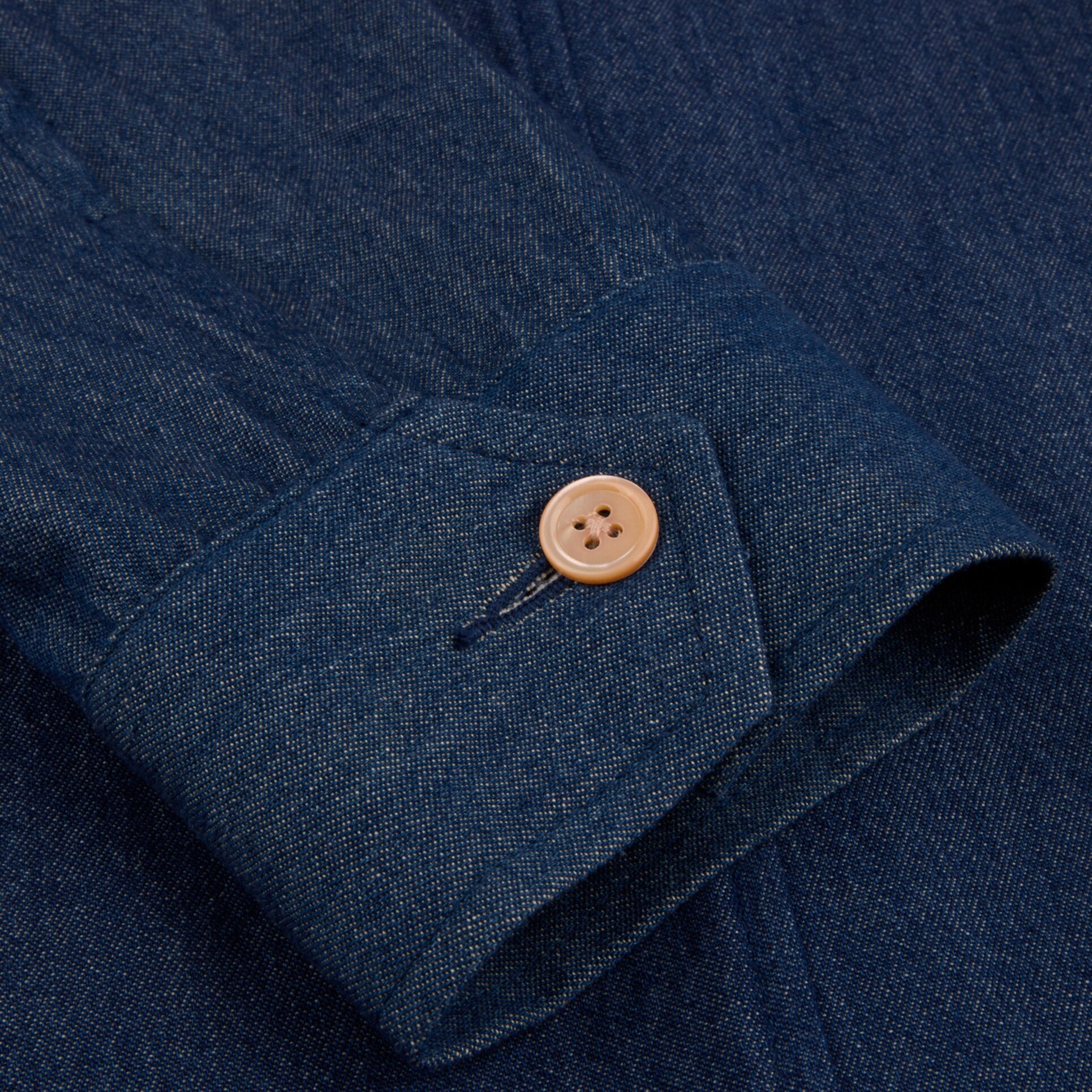 Dark Blue Denim Cotton Overshirt - Stenströms