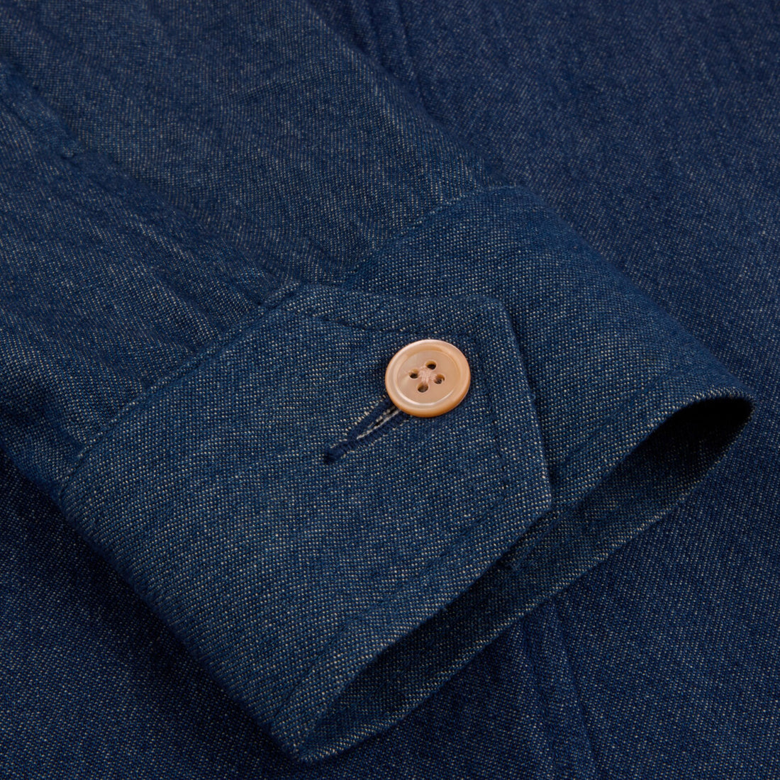 Dark Blue Denim Cotton Overshirt - Stenströms