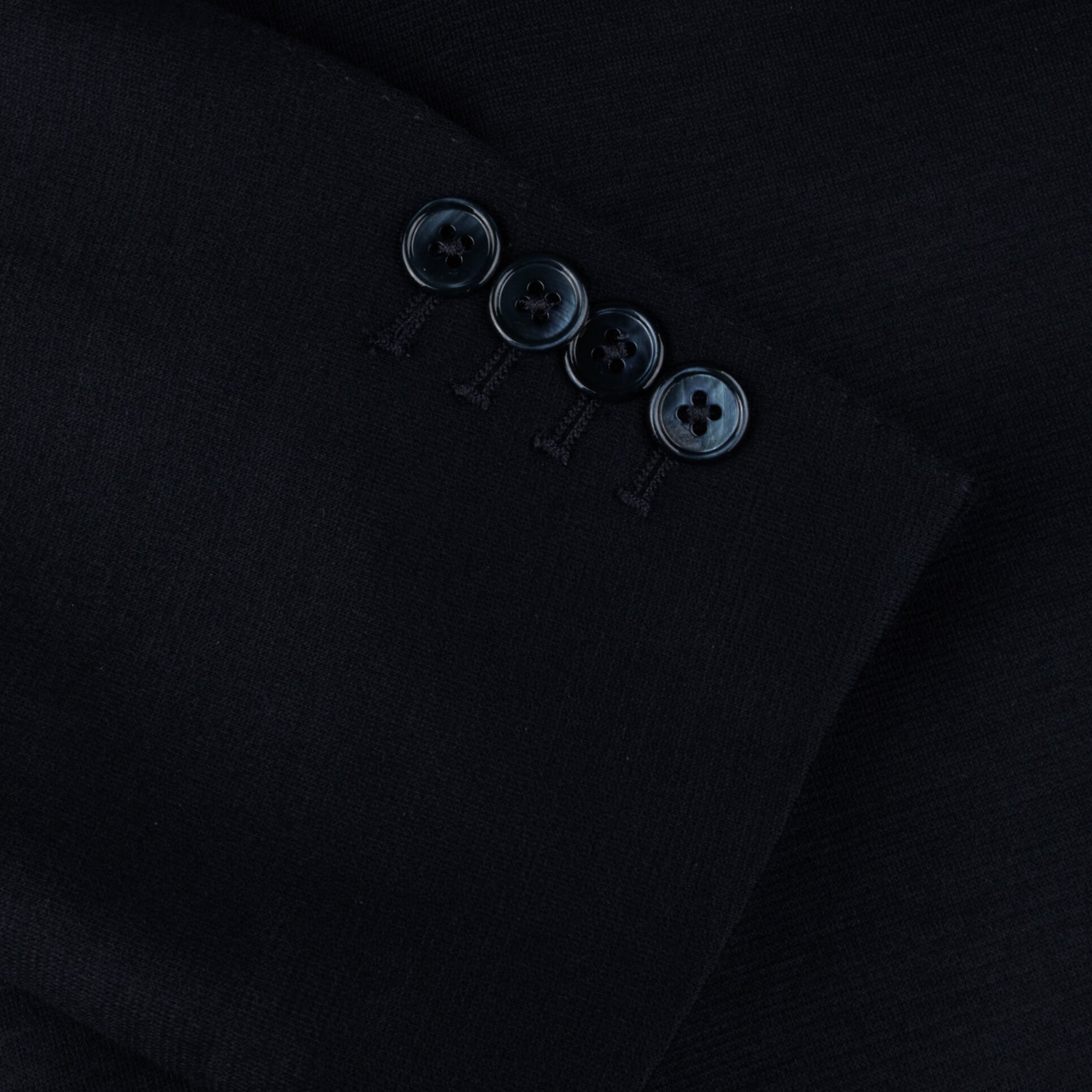 Navy Blue Solid Wool Jersey Soft Unconstructed Sport Jacket - Stenströms