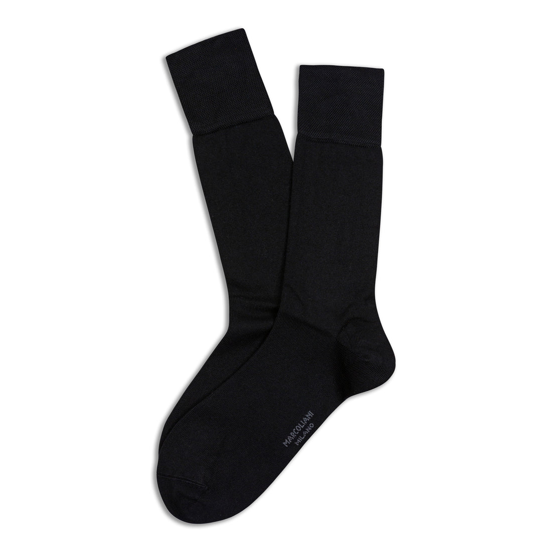 Black Mousse of Modal Mid-Calf Socks - Marcoliani - Boutique Jacques International