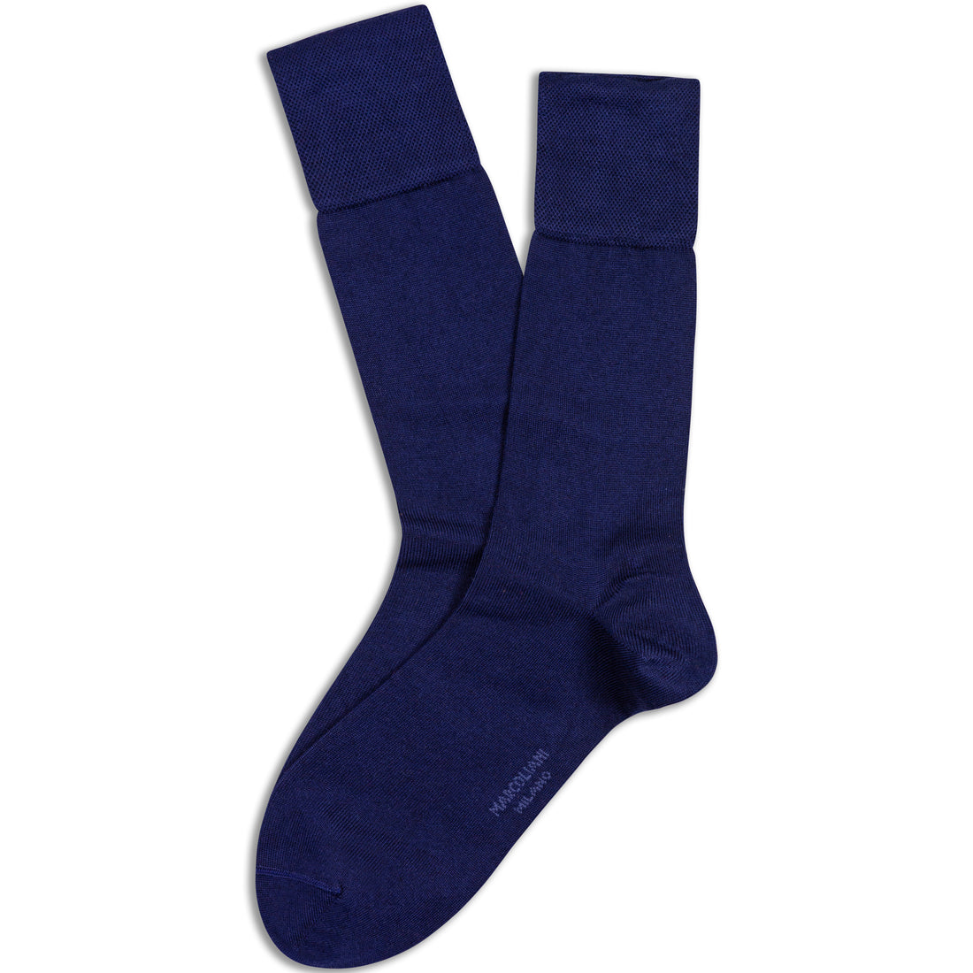 Royal Blue Classic Plain Mousse of Modal Mid-Calf Socks - Marcoliani - Boutique Jacques International