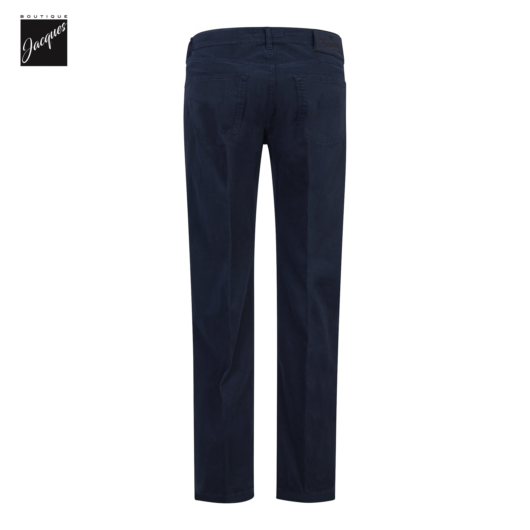 Navy Cotton-Stretch Nerano M Tailored Fit Five Pocket Pants - Marco Pescarolo