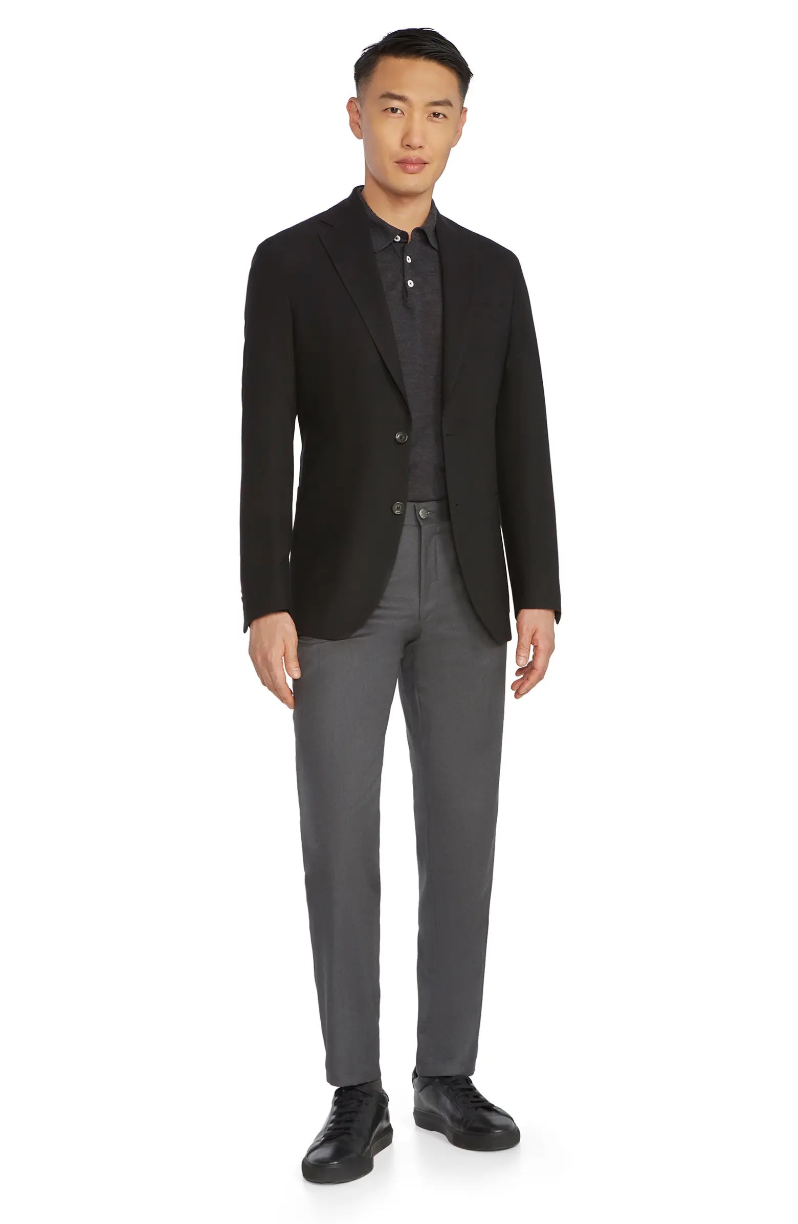 Black Comfortwear Queens Contemporary Fit Unconstructed Knit Sport Coat - Jack Victor - Boutique Jacques International