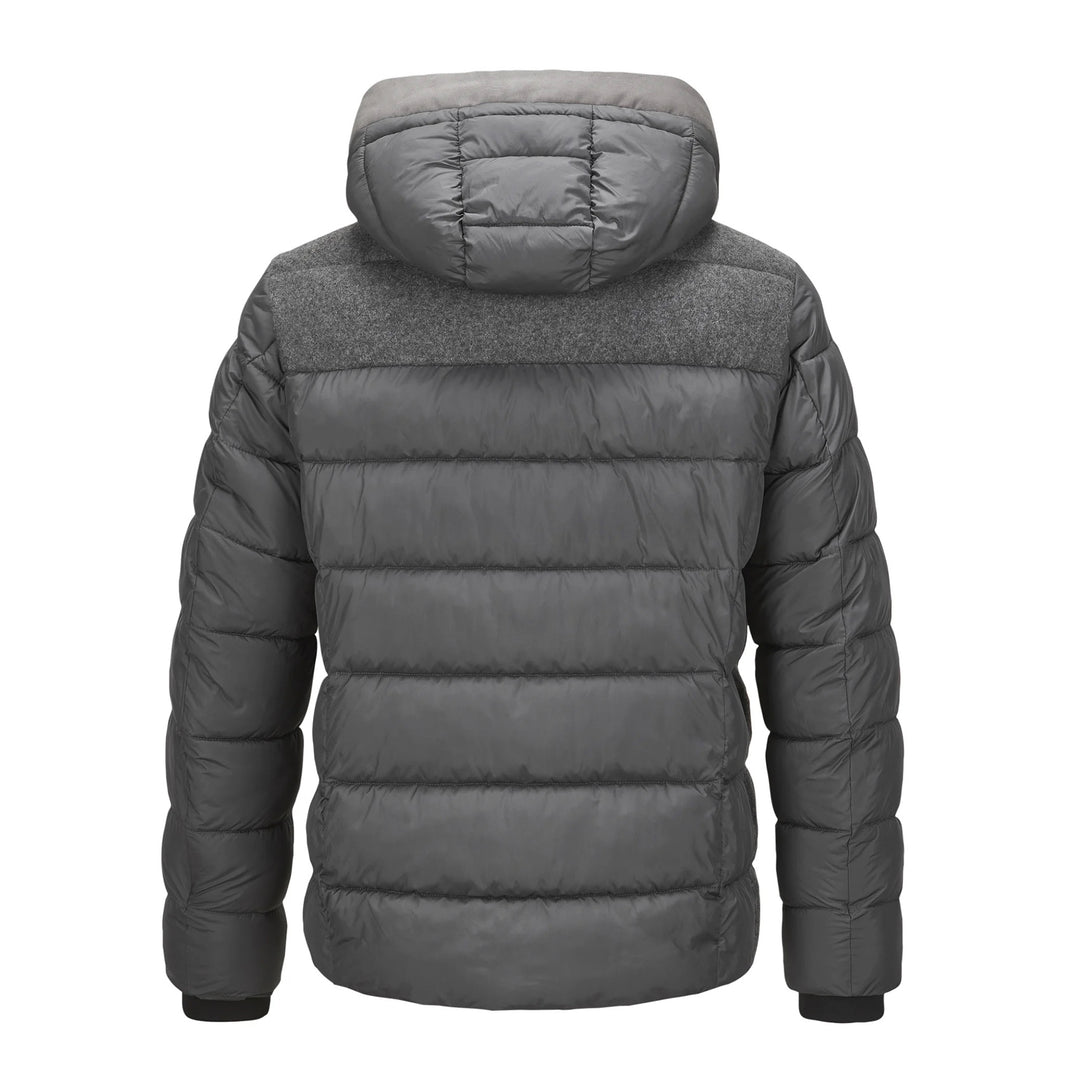 Gray Wool Hybrid Quilted Winter Coat - Milestone
