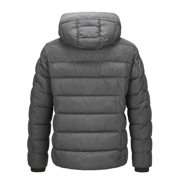 Gray Wool Hybrid Quilted Winter Coat - Milestone