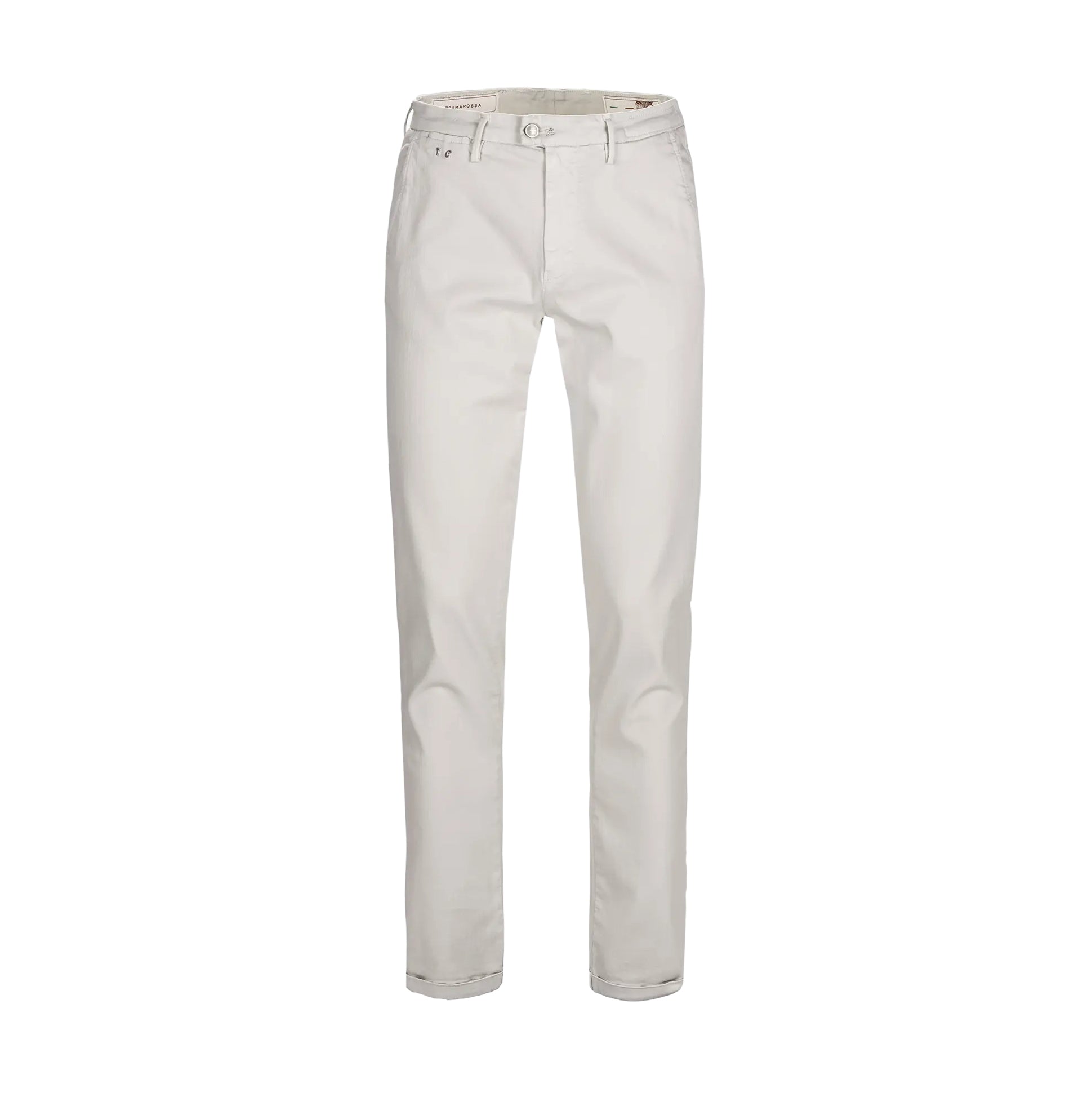 Ice Gray Soft Dye Luis Slim Fit Super-Stretch Chino Pants - TRAMAROSSA