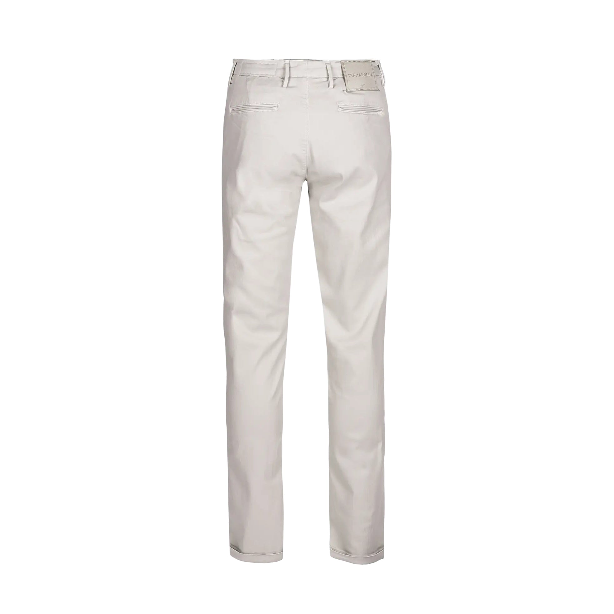 Ice Gray Soft Dye Luis Slim Fit Super-Stretch Chino Pants - TRAMAROSSA