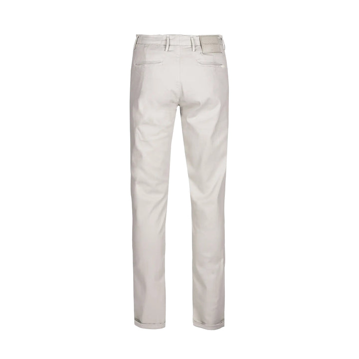 Ice Gray Soft Dye Luis Slim Fit Super-Stretch Chino Pants - TRAMAROSSA