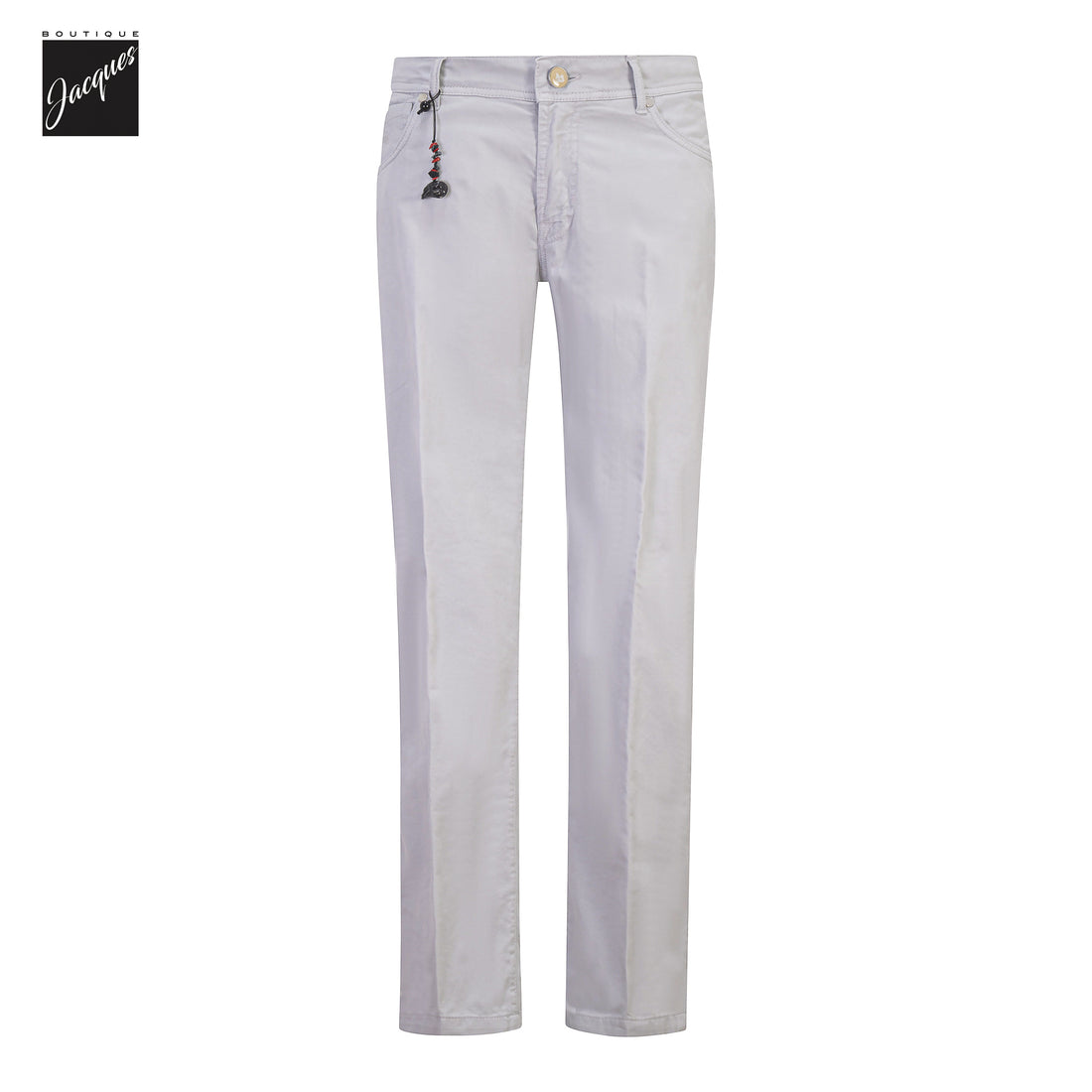 Light Gray Cotton-Stretch Nerano M Tailored Fit Five Pocket Pants - Marco Pescarolo