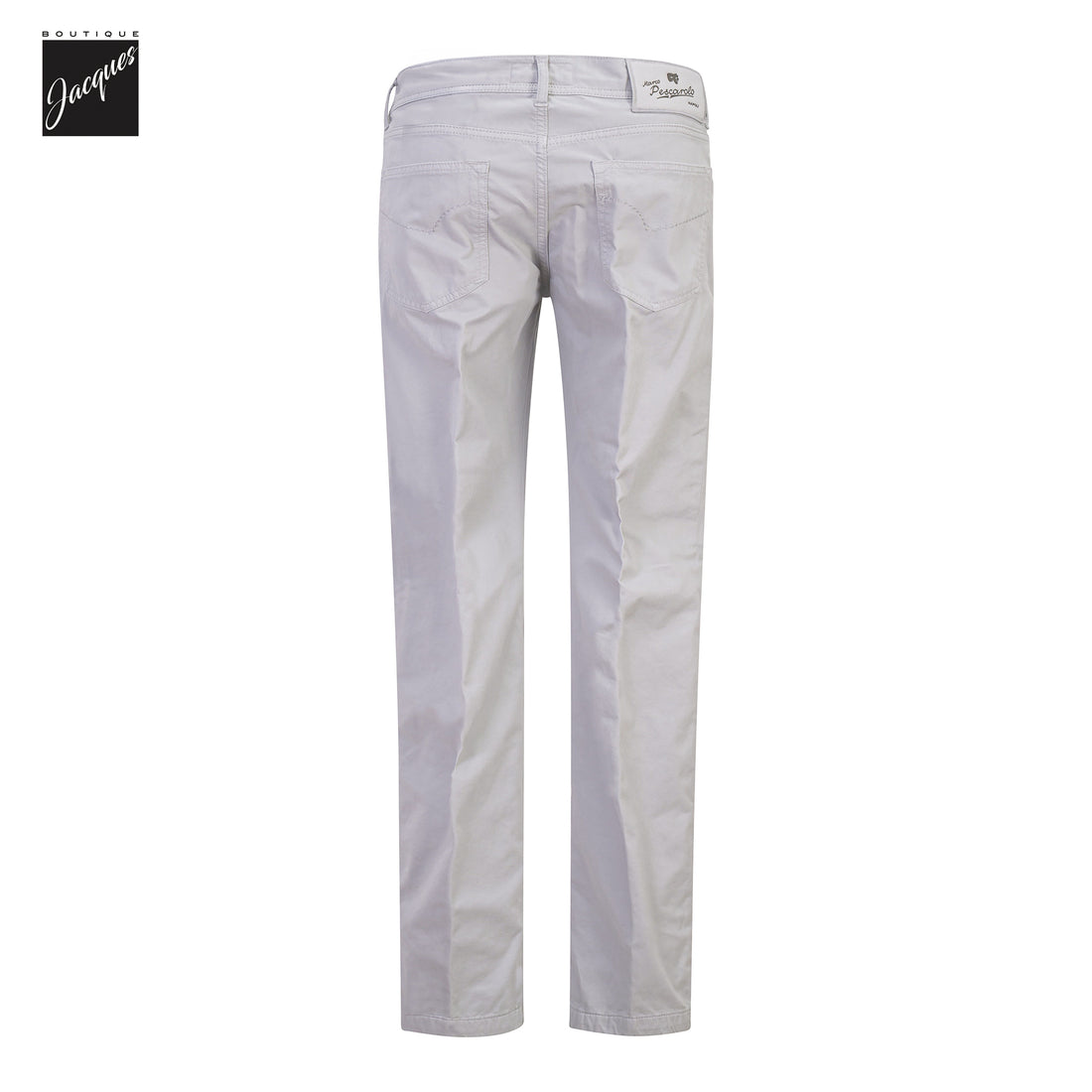 Light Gray Cotton-Stretch Nerano M Tailored Fit Five Pocket Pants - Marco Pescarolo