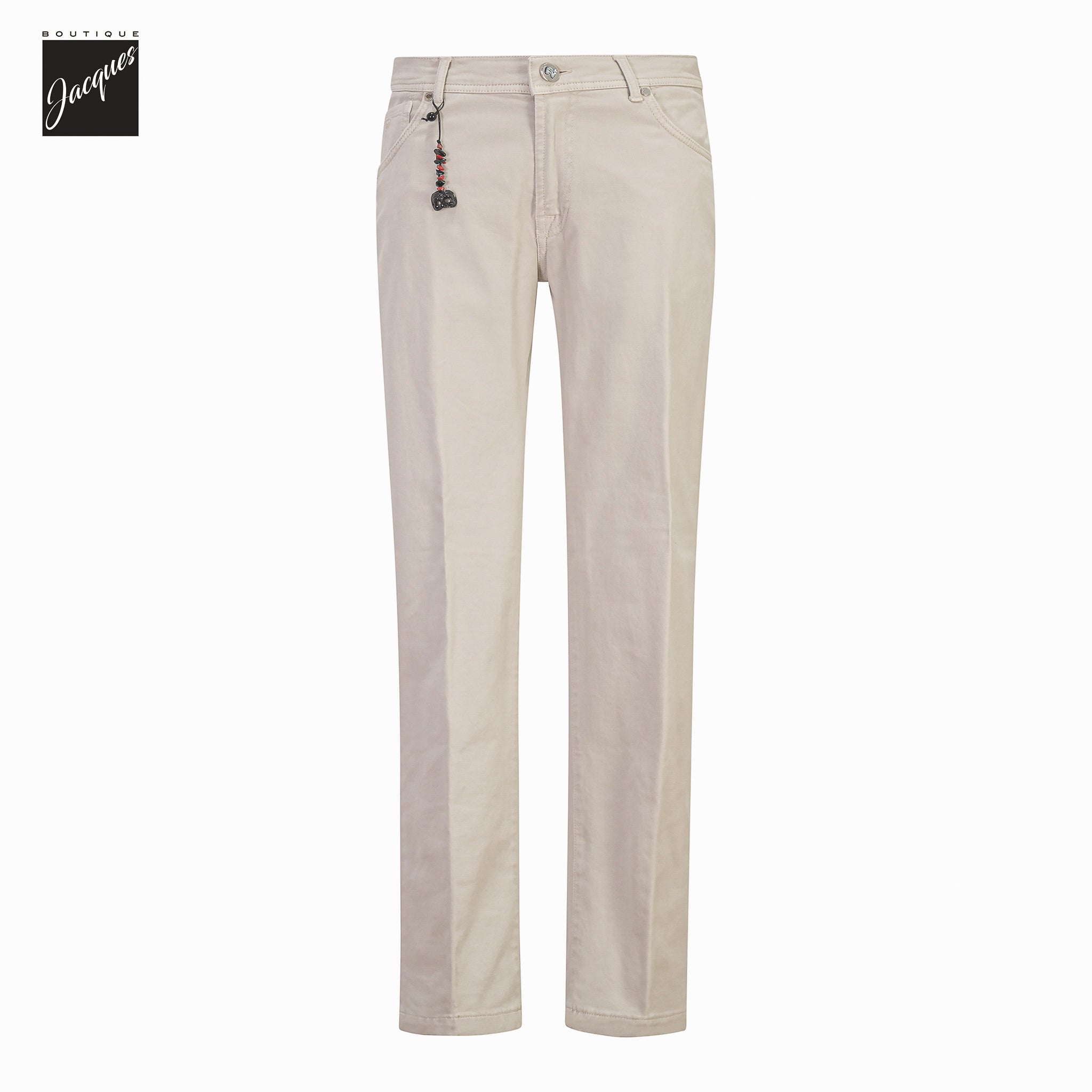 Beige Cotton-Cashmere Nerano M Tailored Fit Five Pocket Pants - Marco Pescarolo