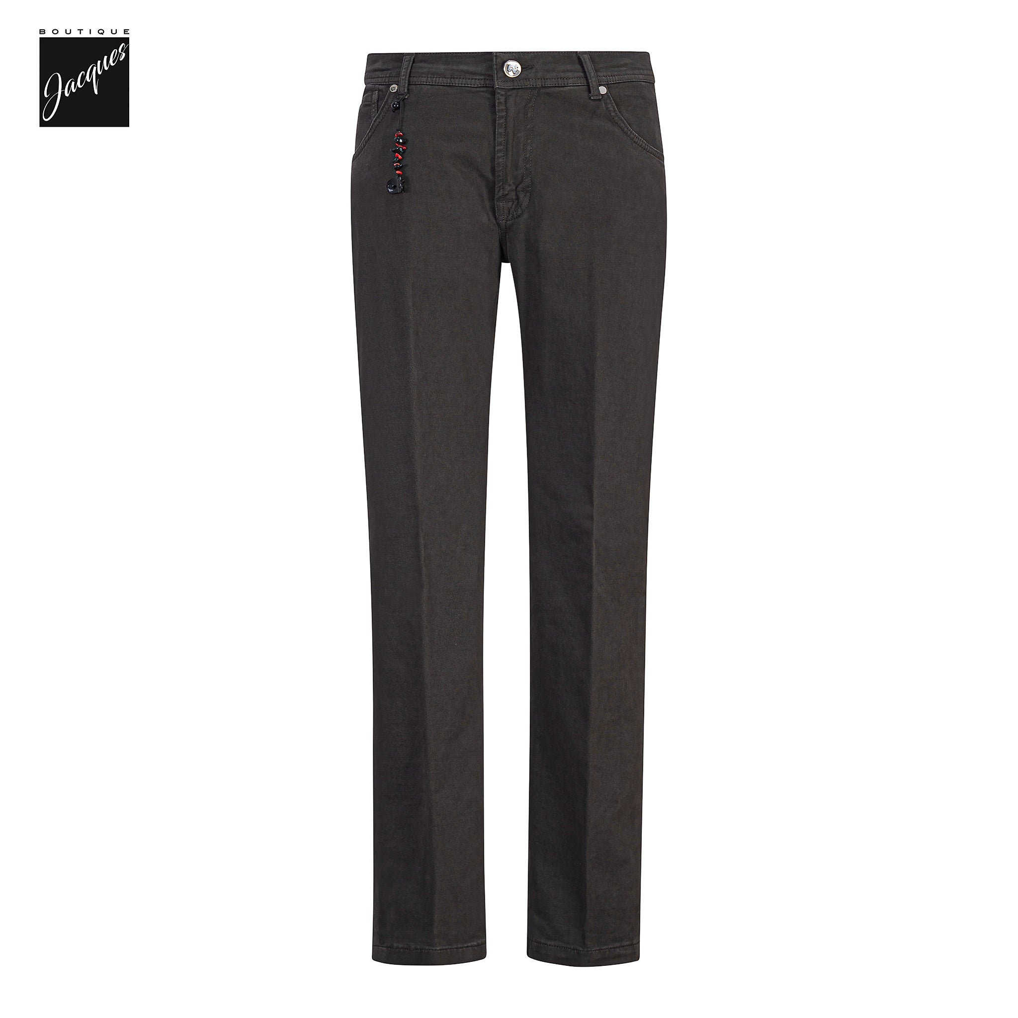 Brown Cotton-Cashmere Nerano M Tailored Fit Five Pocket Pants - Marco Pescarolo