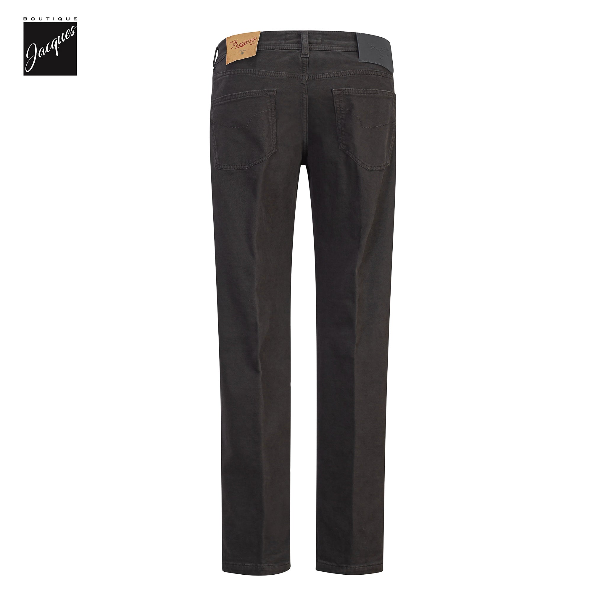 Brown Cotton-Cashmere Nerano M Tailored Fit Five Pocket Pants - Marco Pescarolo