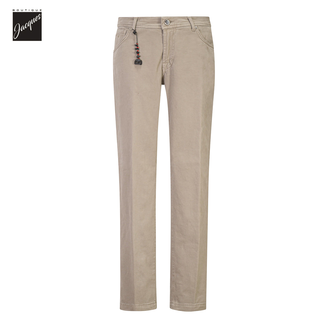 Taupe Cotton-Cashmere Nerano M Tailored Fit Five Pocket Pants - Marco Pescarolo