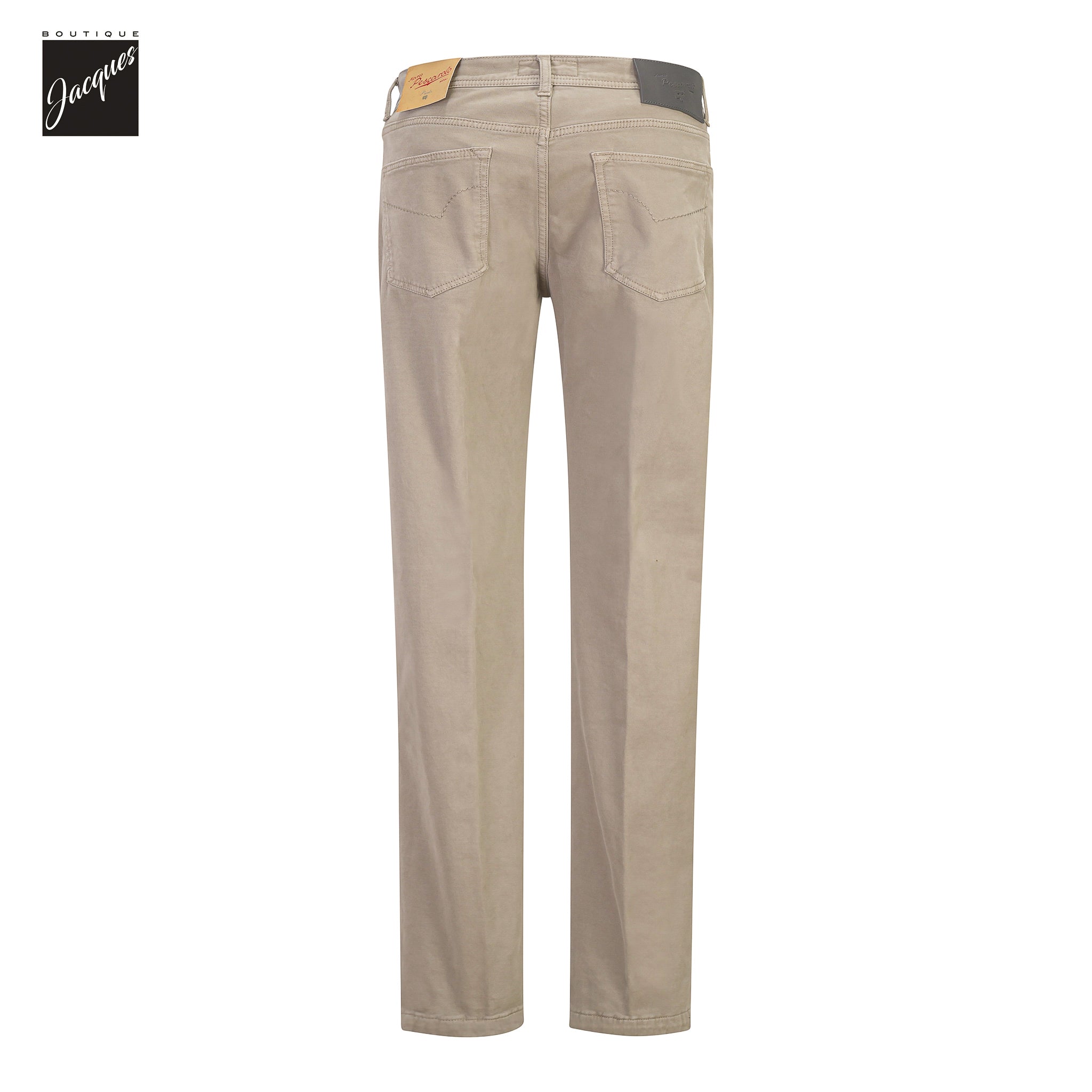 Taupe Cotton-Cashmere Nerano M Tailored Fit Five Pocket Pants - Marco Pescarolo