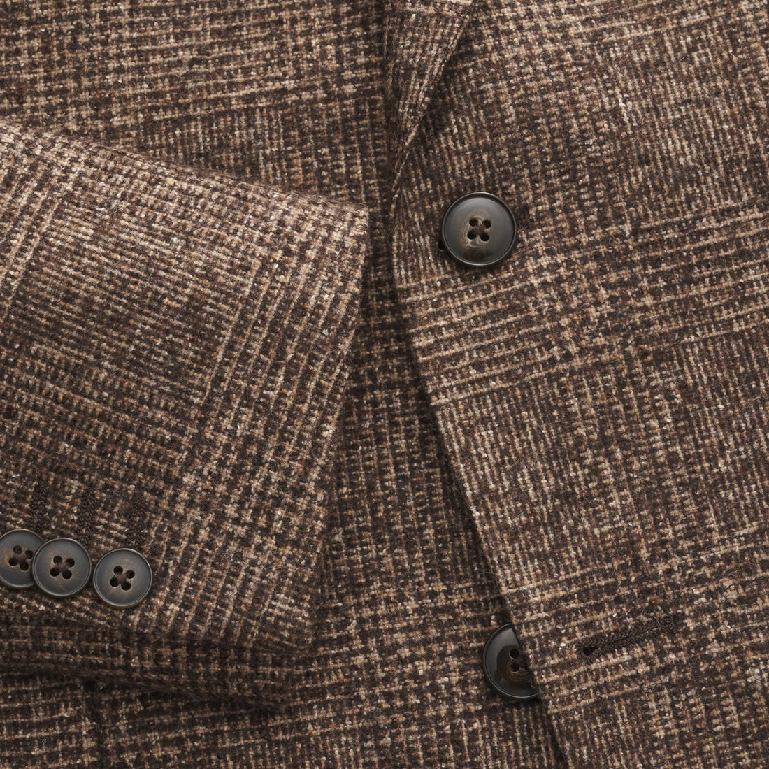 Brown Check Delfino Alpaca/Wool/Silk Dream Fit Sport Jacket - Luigi Bianchi - Boutique Jacques International