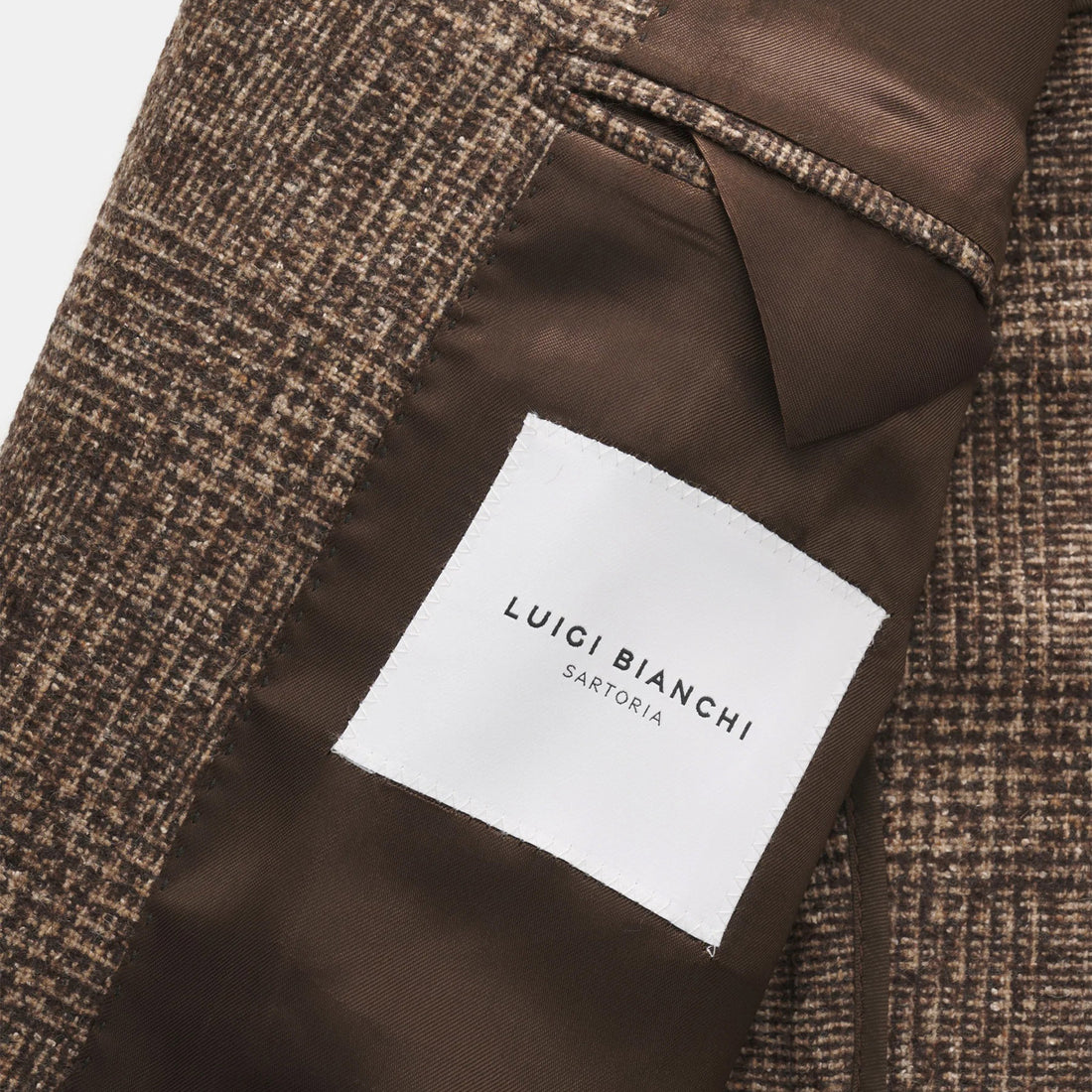 Brown Check Delfino Alpaca/Wool/Silk Dream Fit Sport Jacket - Luigi Bianchi - Boutique Jacques International