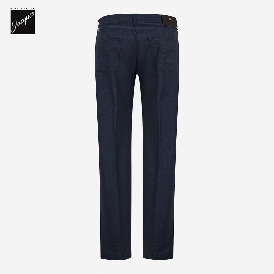 Navy Wool-Stretch Nerano M Tailored Fit Five Pocket Pants - Marco Pescarolo