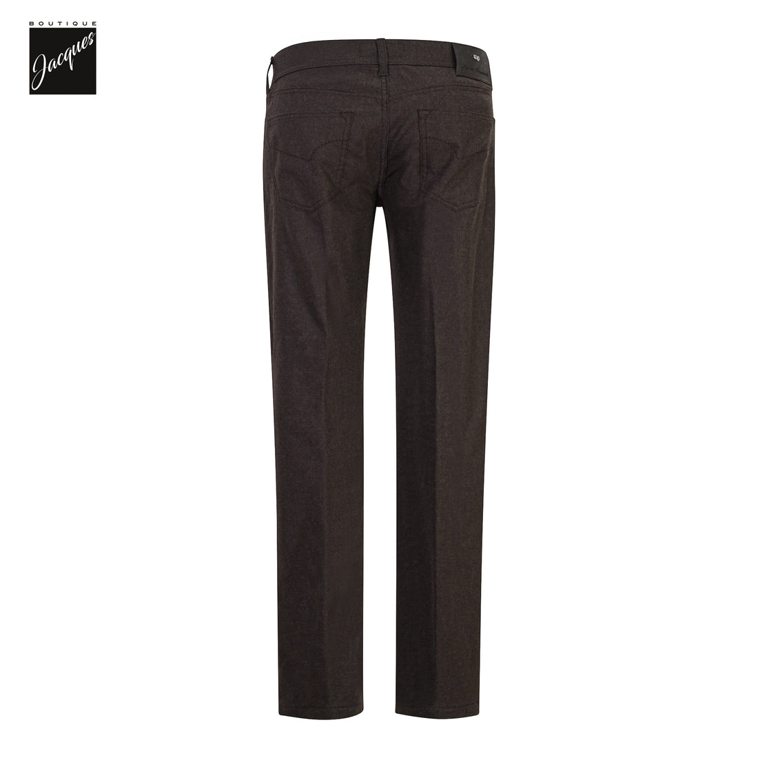 Brown Wool-Cashmere Flannel Nerano M Tailored Fit Five Pocket Pants - Marco Pescarolo