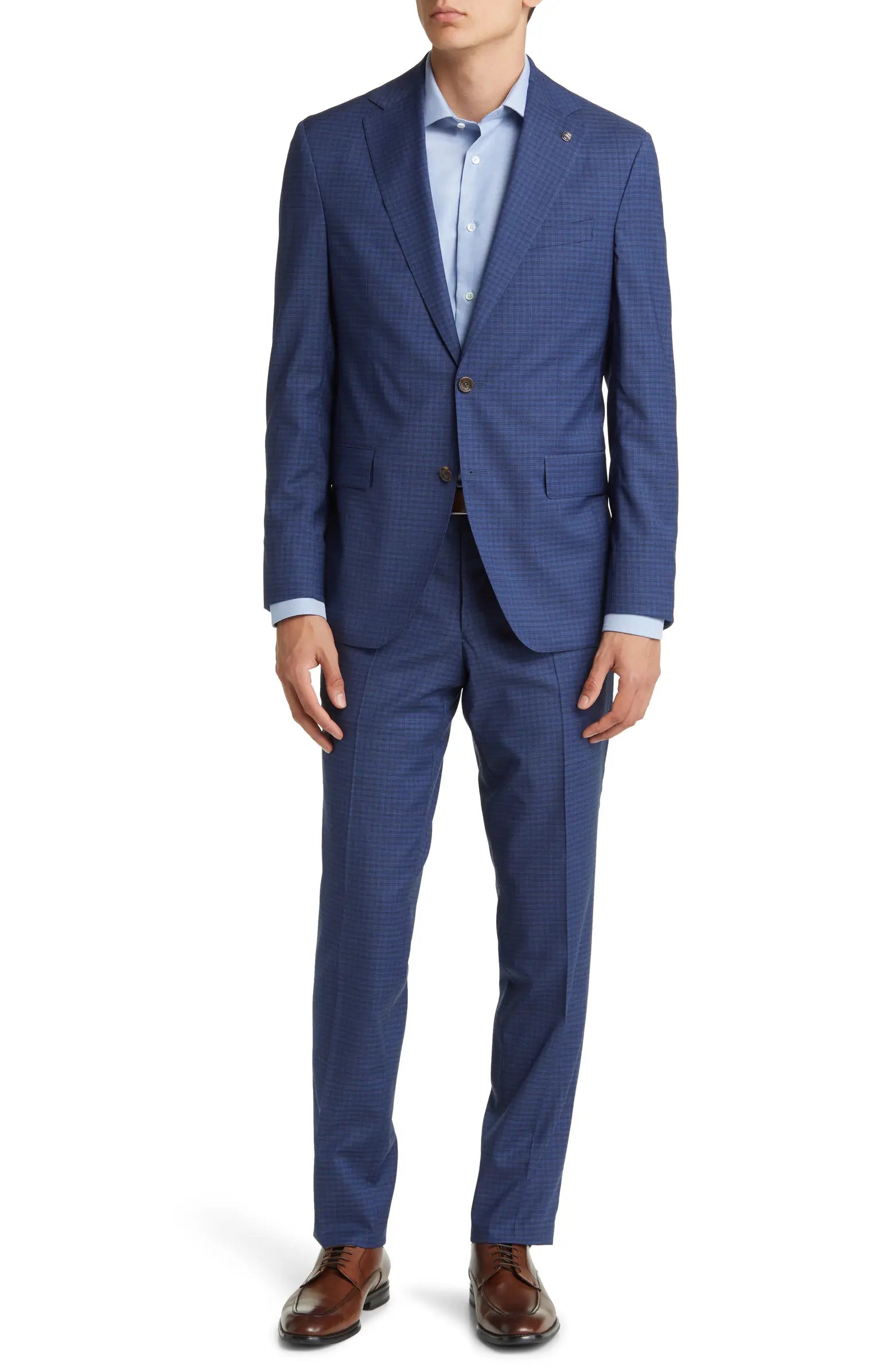 Blue Neat Check Esprit Modern Fit Suit - Jack Victor - Boutique Jacques International