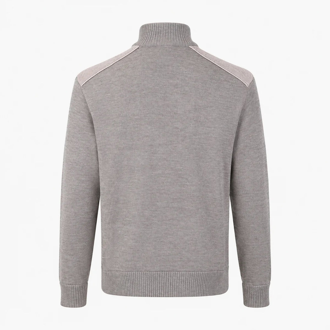 Taupe Shark Tag Soft Cool-Touch Wool Full Zip Sweater - PAUL & SHARK