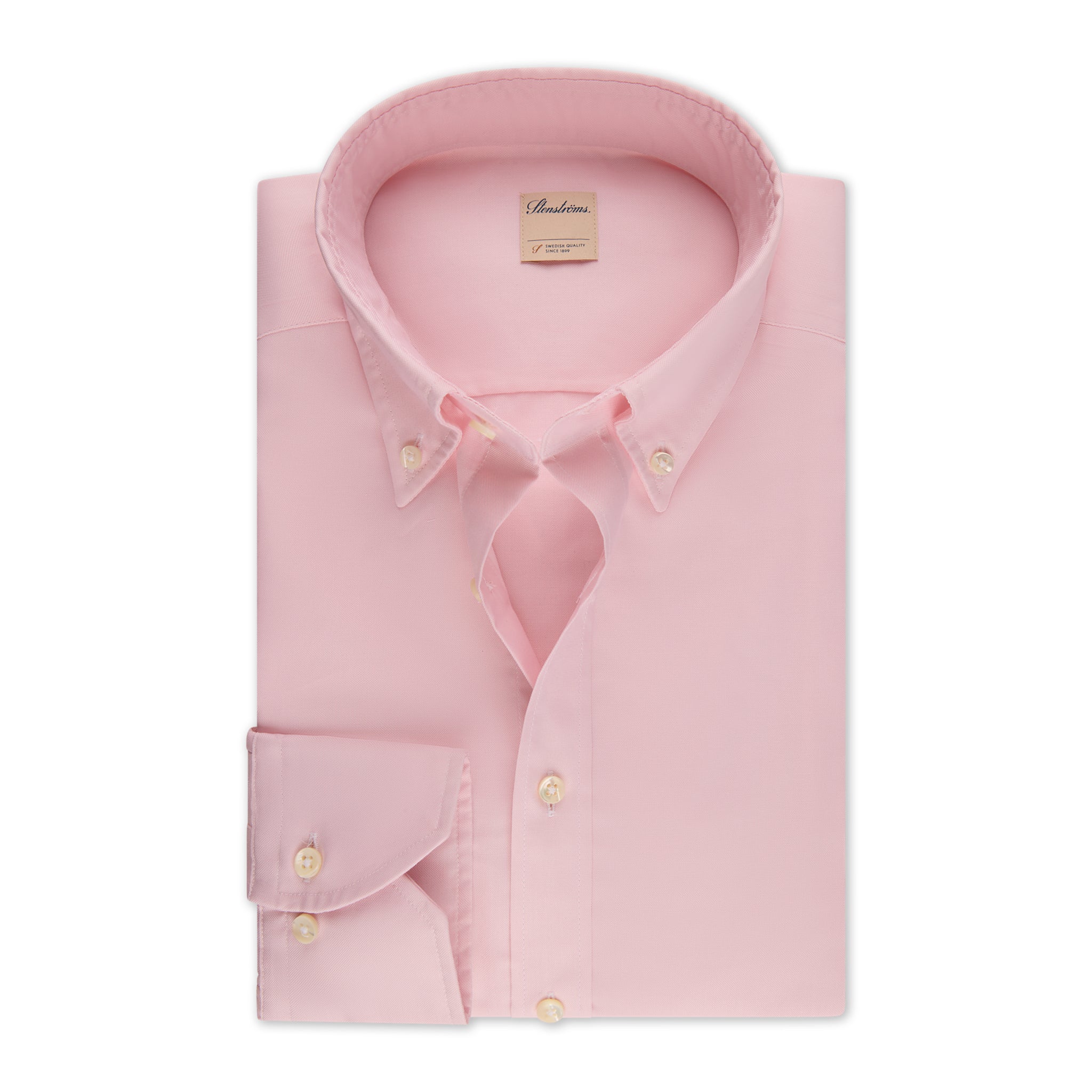 Light Pink Oxford Fitted Body Casual Shirt - Stenströms - Boutique Jacques International