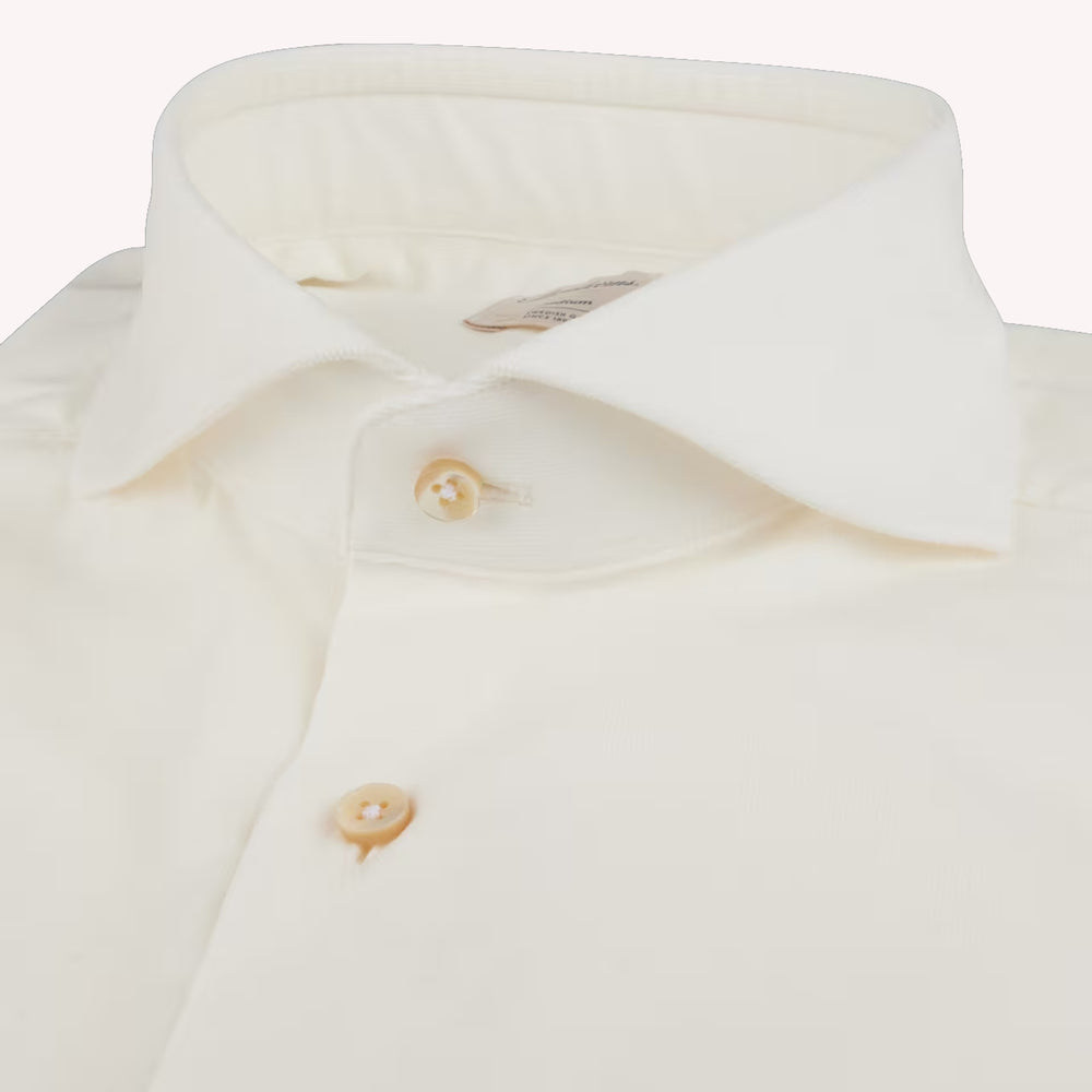 Off-White Baby Corduroy Cotton Stretch Fitted Body Shirt - Stenströms - Boutique Jacques International