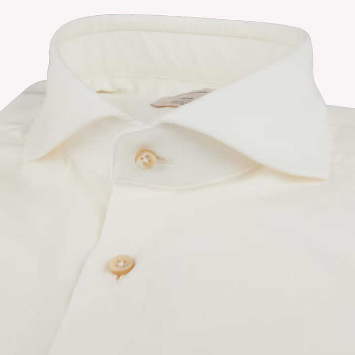 Off-White Baby Corduroy Cotton Stretch Fitted Body Shirt - Stenströms - Boutique Jacques International
