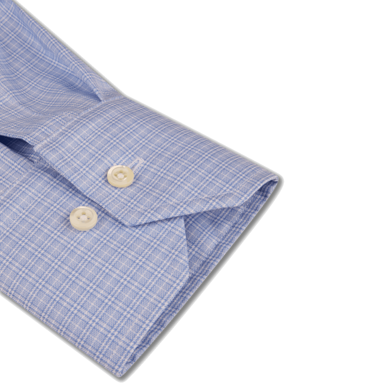 Blue Check Twill Fitted Body Shirt - Stenströms