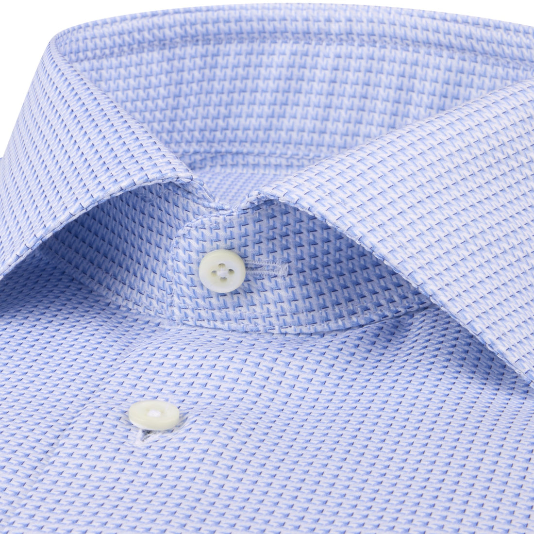 Light Blue Patterned Twill Regular Fit Shirt - Stenströms