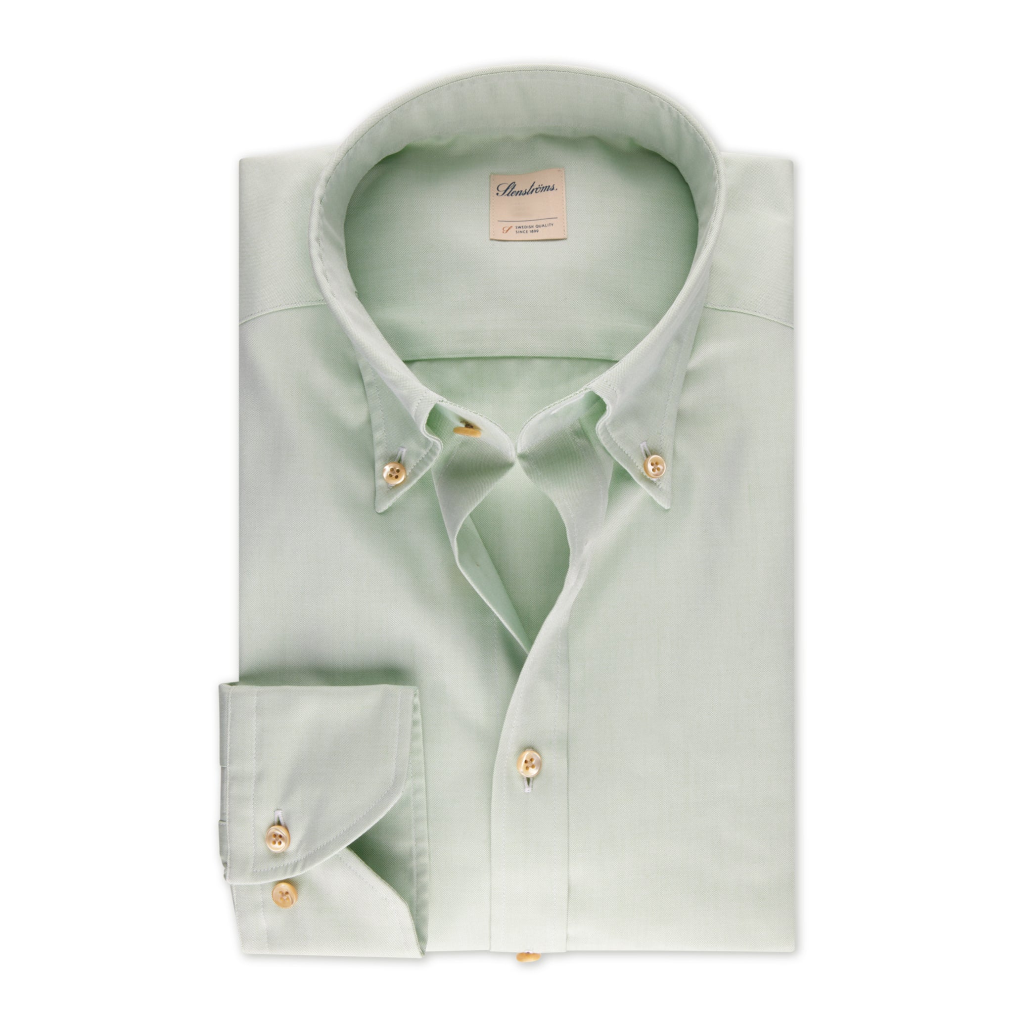 Mint Green Oxford Fitted Body Casual Shirt - Stenströms - Boutique Jacques International