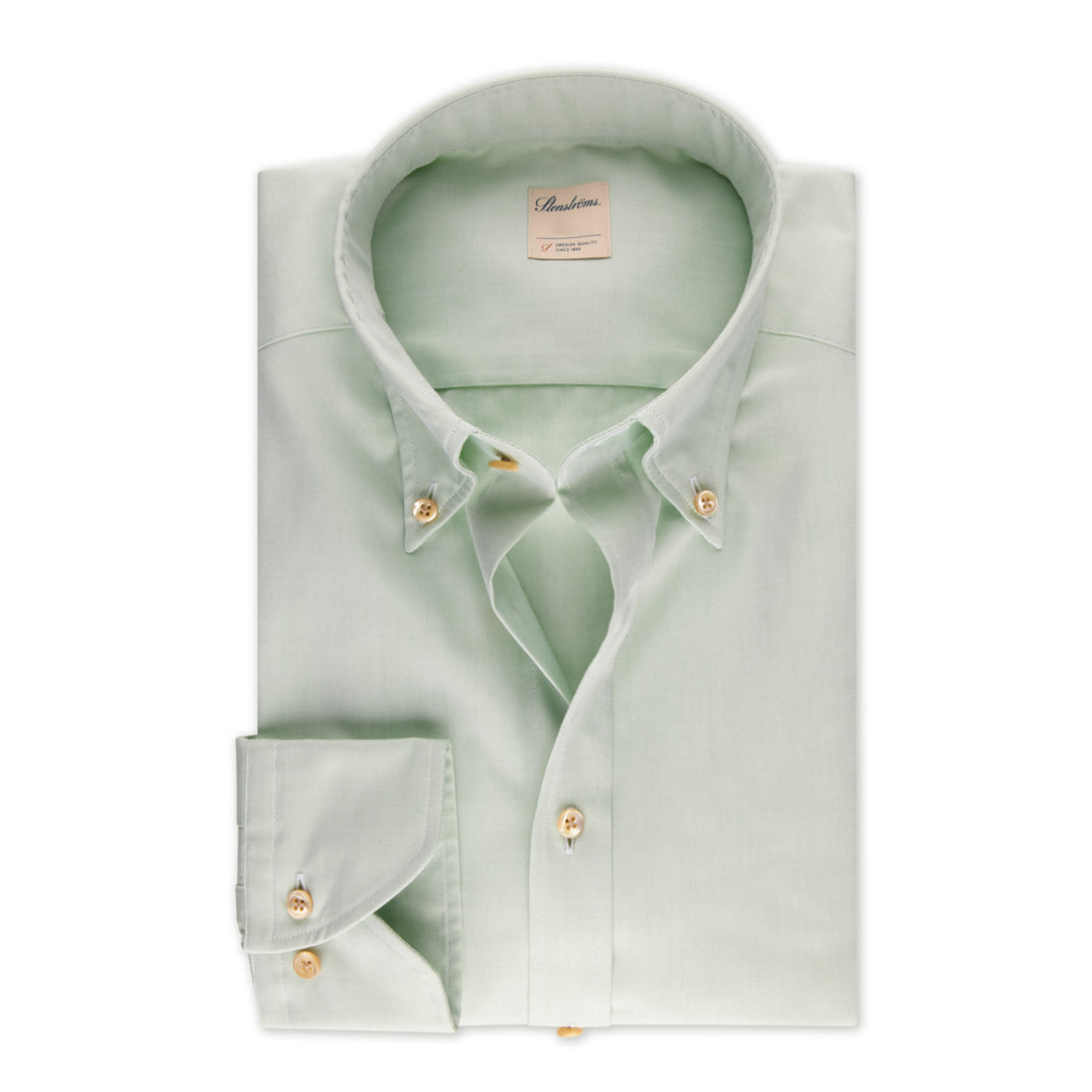 Mint Green Oxford Fitted Body Casual Shirt - Stenströms - Boutique Jacques International
