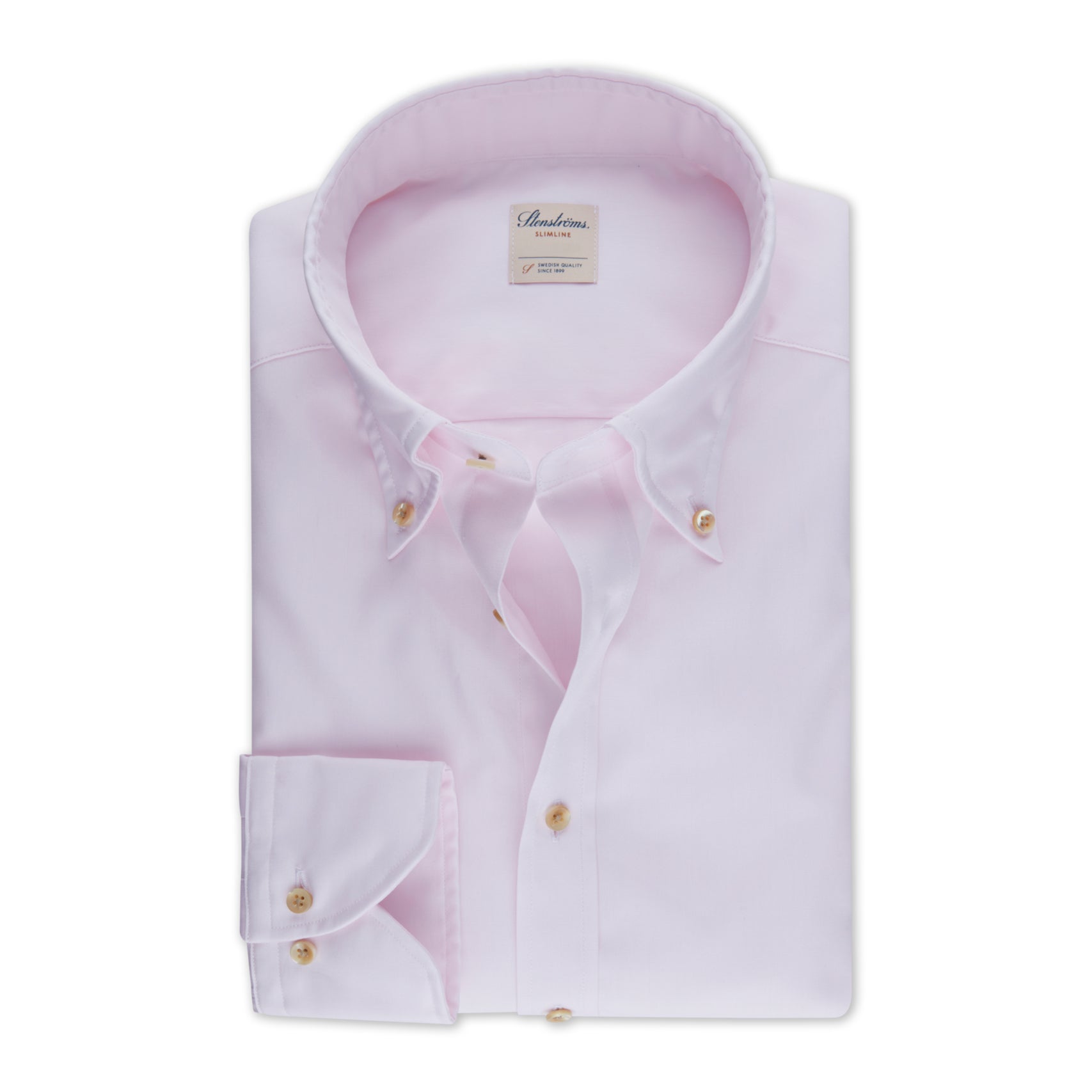 Casual Pink Oxford Slimline Shirt - Stenströms
