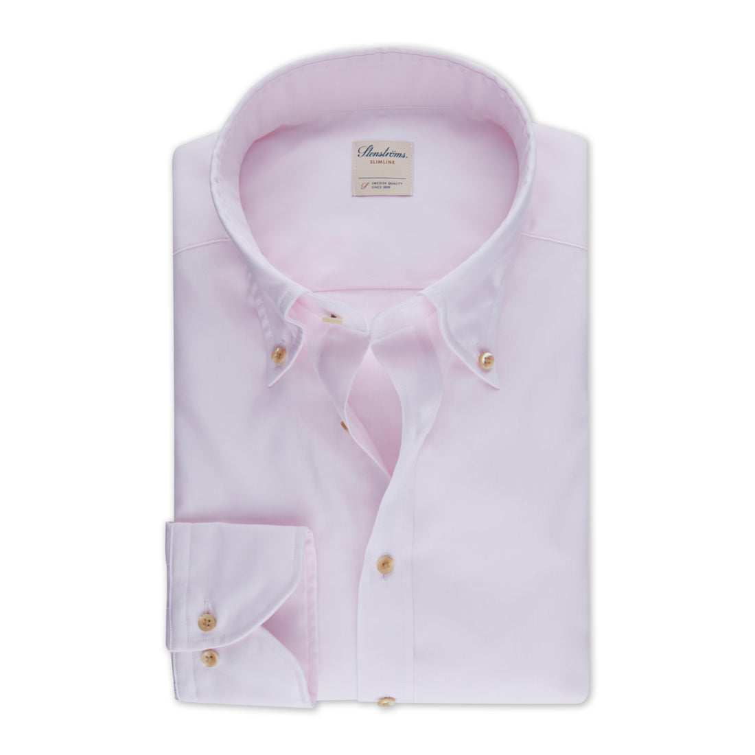 Casual Pink Oxford Slimline Shirt - Stenströms