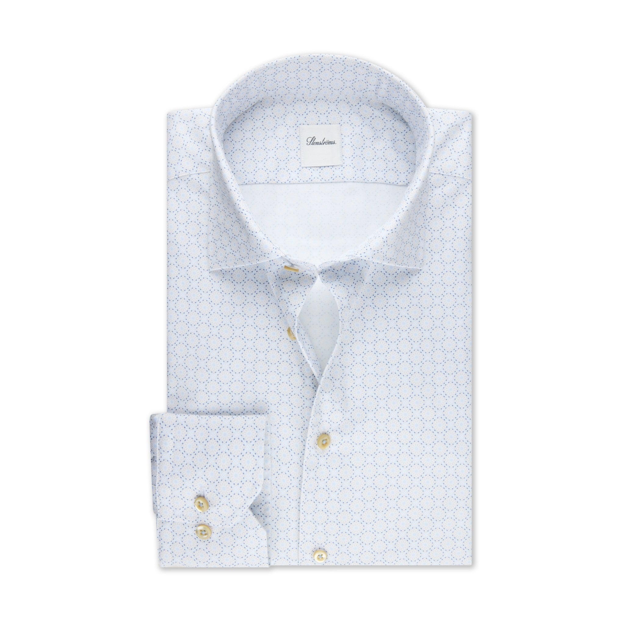 Light Blue Micro-Pattern Twill Regular Fit Shirt - Stenströms