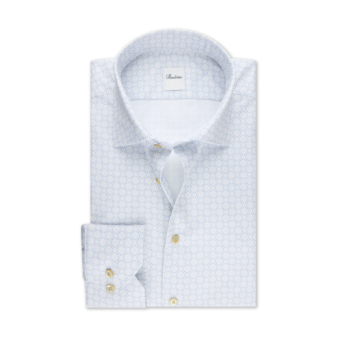 Light Blue Micro-Pattern Twill Regular Fit Shirt - Stenströms