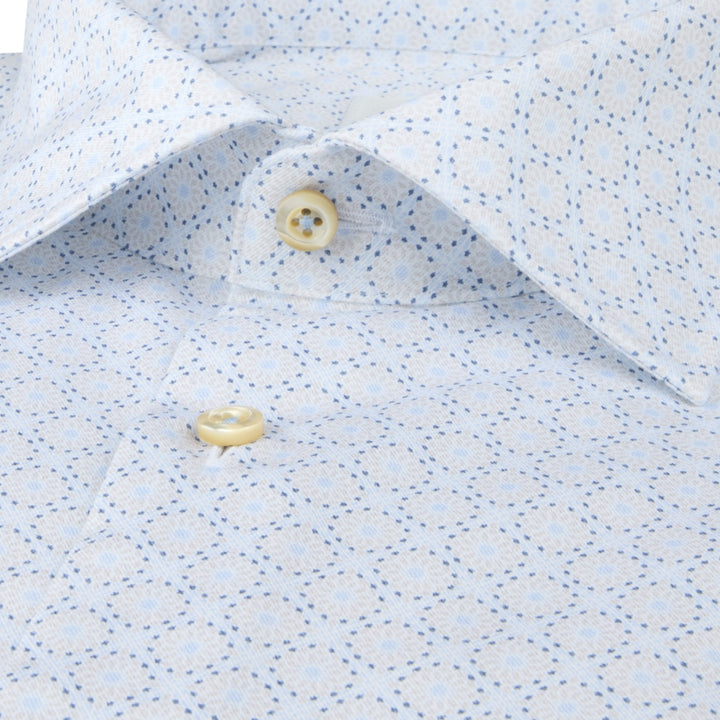 Light Blue Micro-Pattern Twill Regular Fit Shirt - Stenströms