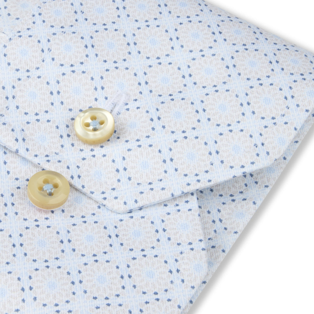 Light Blue Micro-Pattern Twill Regular Fit Shirt - Stenströms