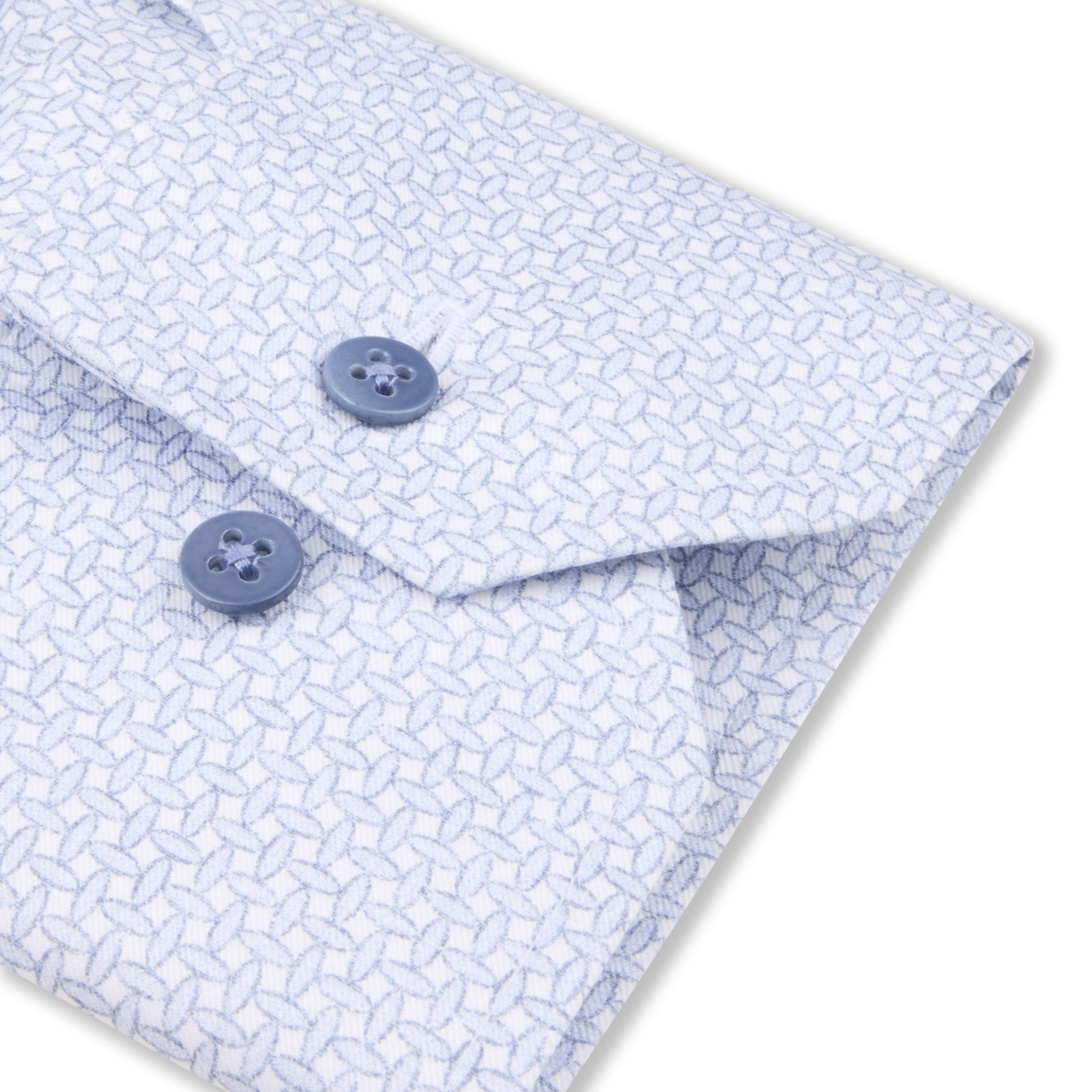 Light Blue Micro-Pattern Twill Regular Fit Shirt - Stenströms