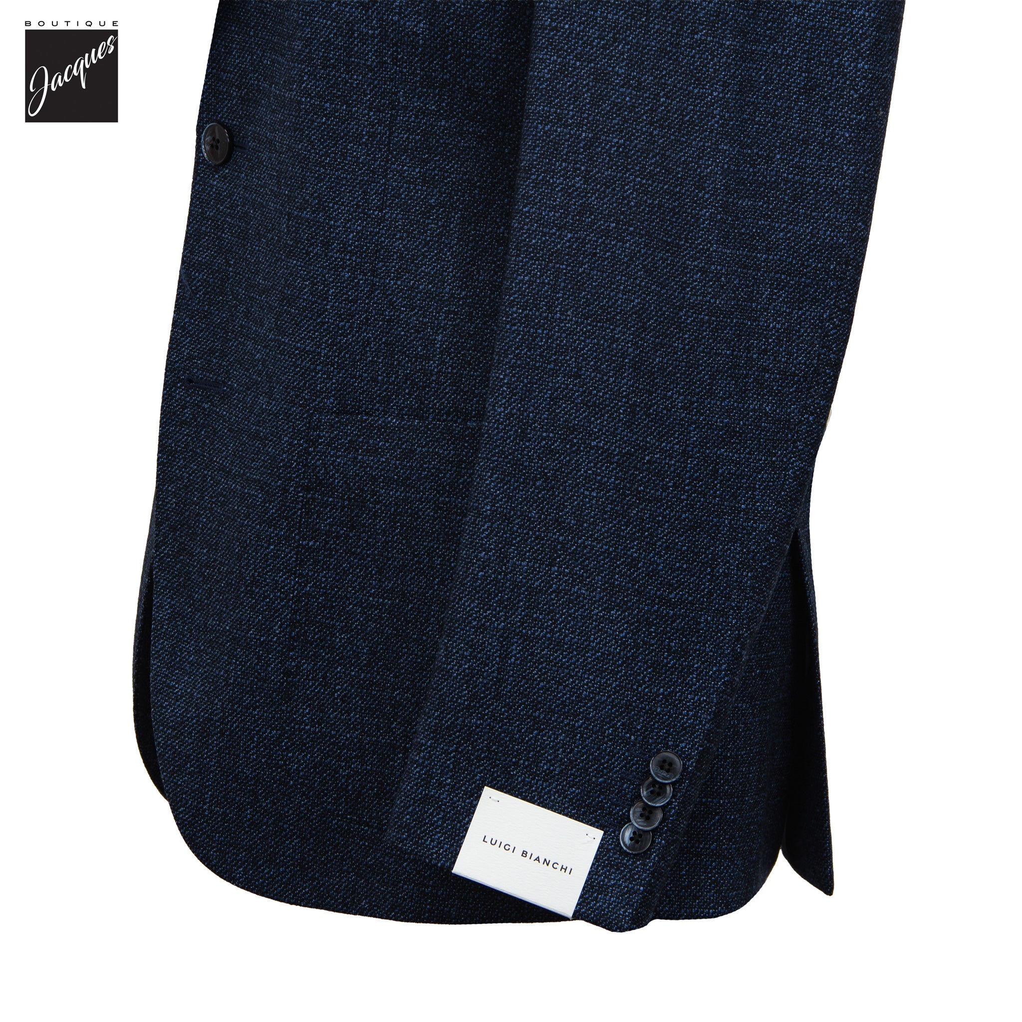 Blue Mélange Delfino Wool Dream Fit Sport Jacket - Luigi Bianchi