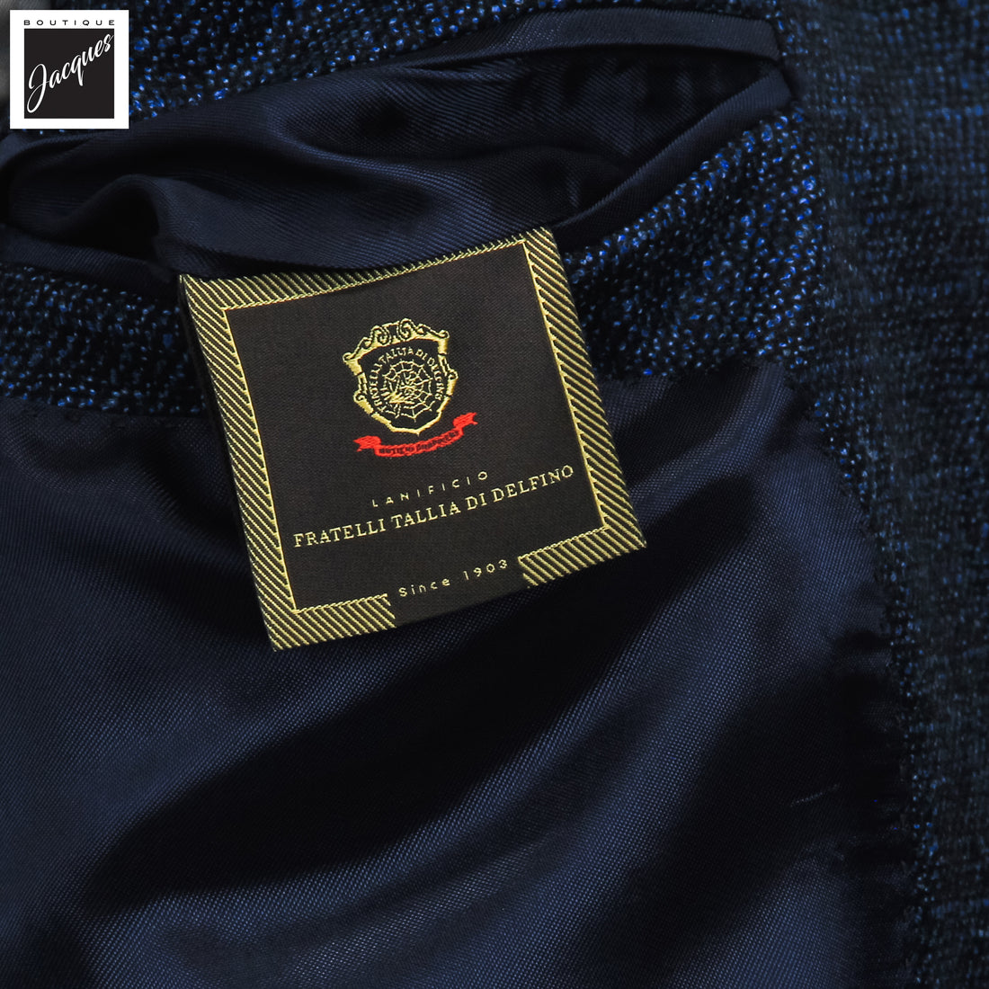 Blue Mélange Delfino Wool Dream Fit Sport Jacket - Luigi Bianchi