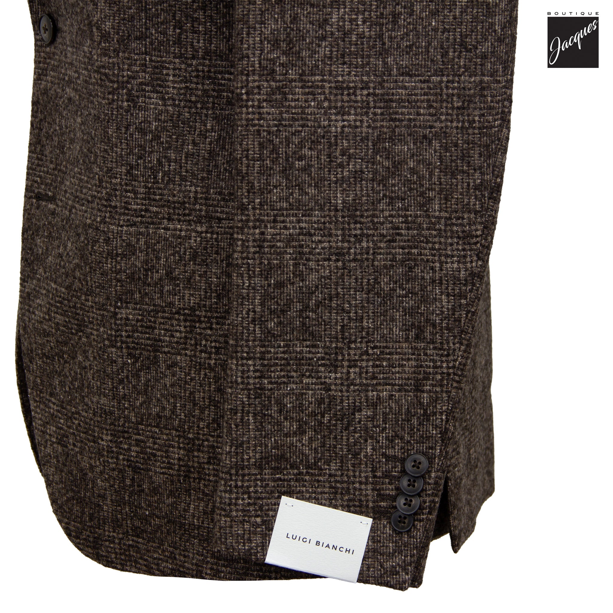 Brown Check Delfino Alpaca/Wool/Silk Dream Fit Sport Jacket - Luigi Bianchi