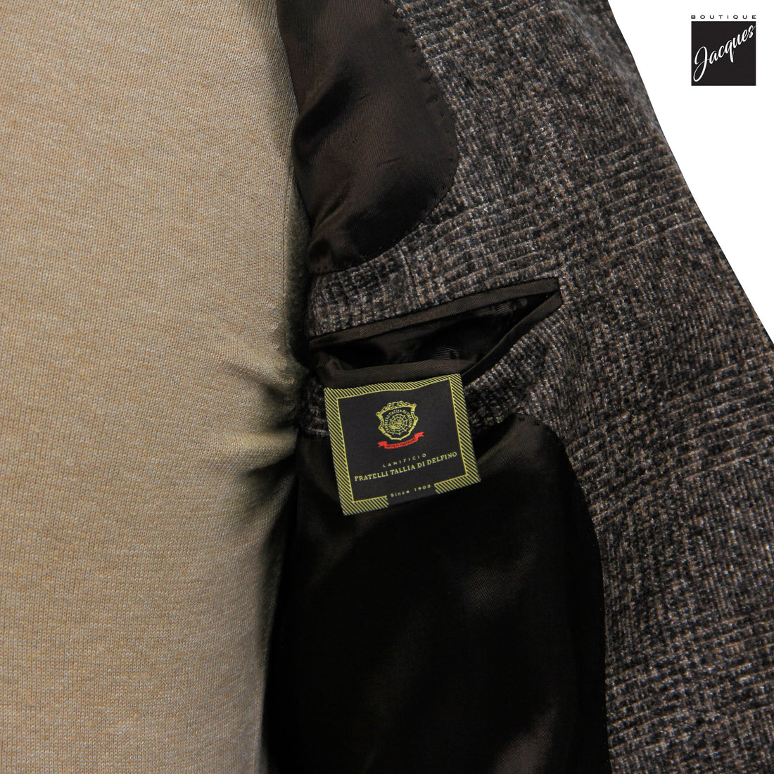 Brown Check Delfino Alpaca/Wool/Silk Dream Fit Sport Jacket - Luigi Bianchi