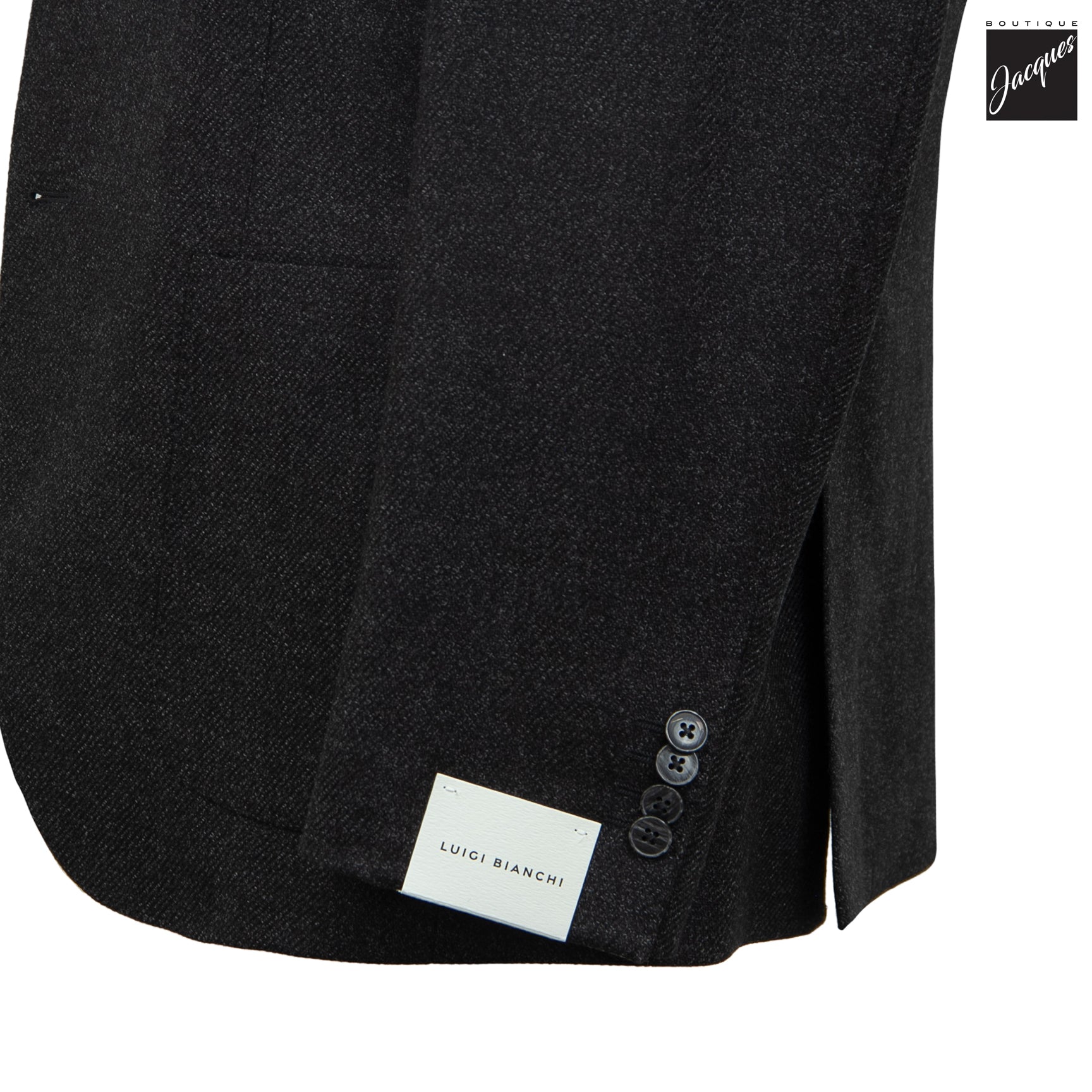 Charcoal Wool-Silk Dream Tweed Contemporary Fit Sport Jacket - Luigi Bianchi