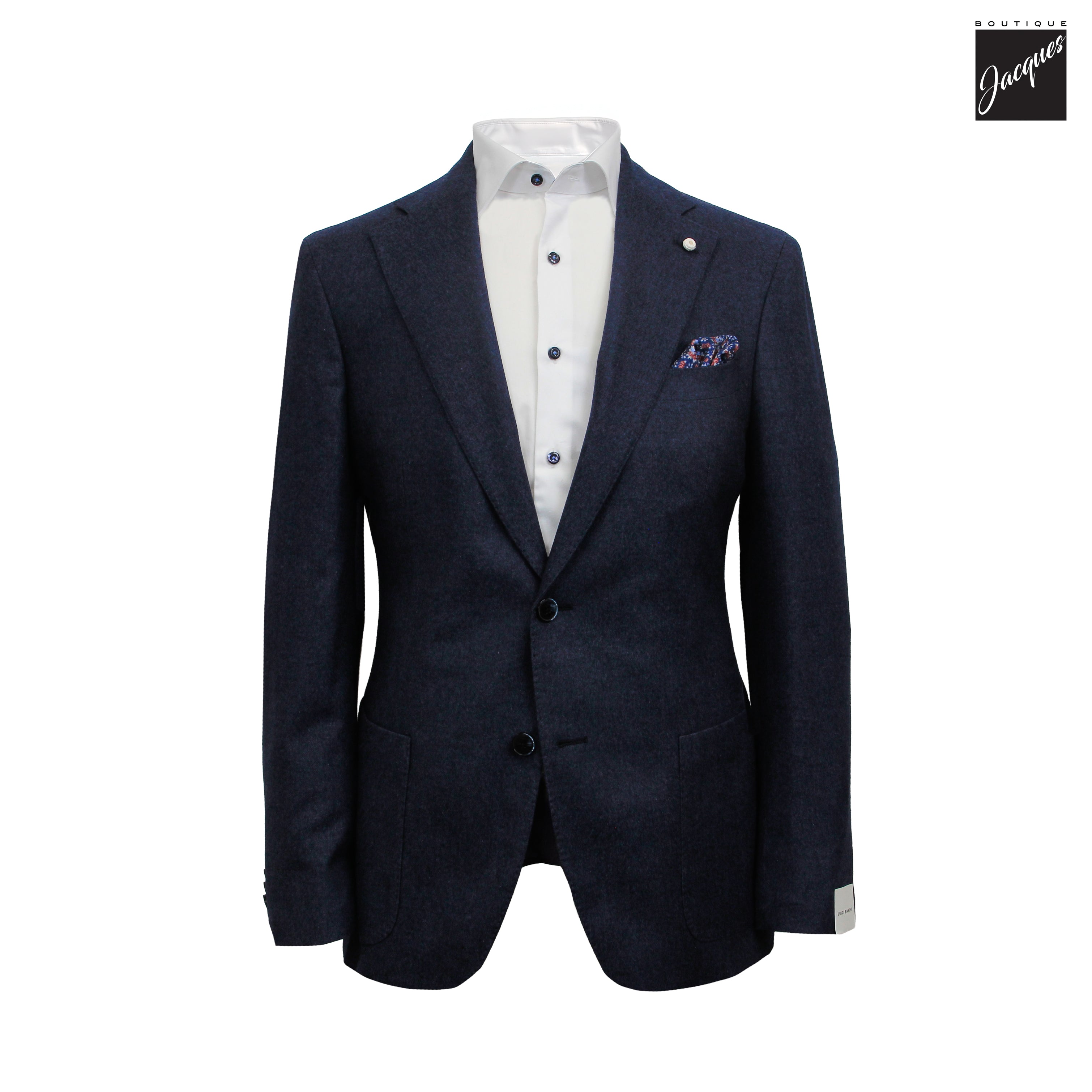Dark Blue Silk-Cashmere Contemporary Dream Fit Sport Jacket - Luigi Bianchi