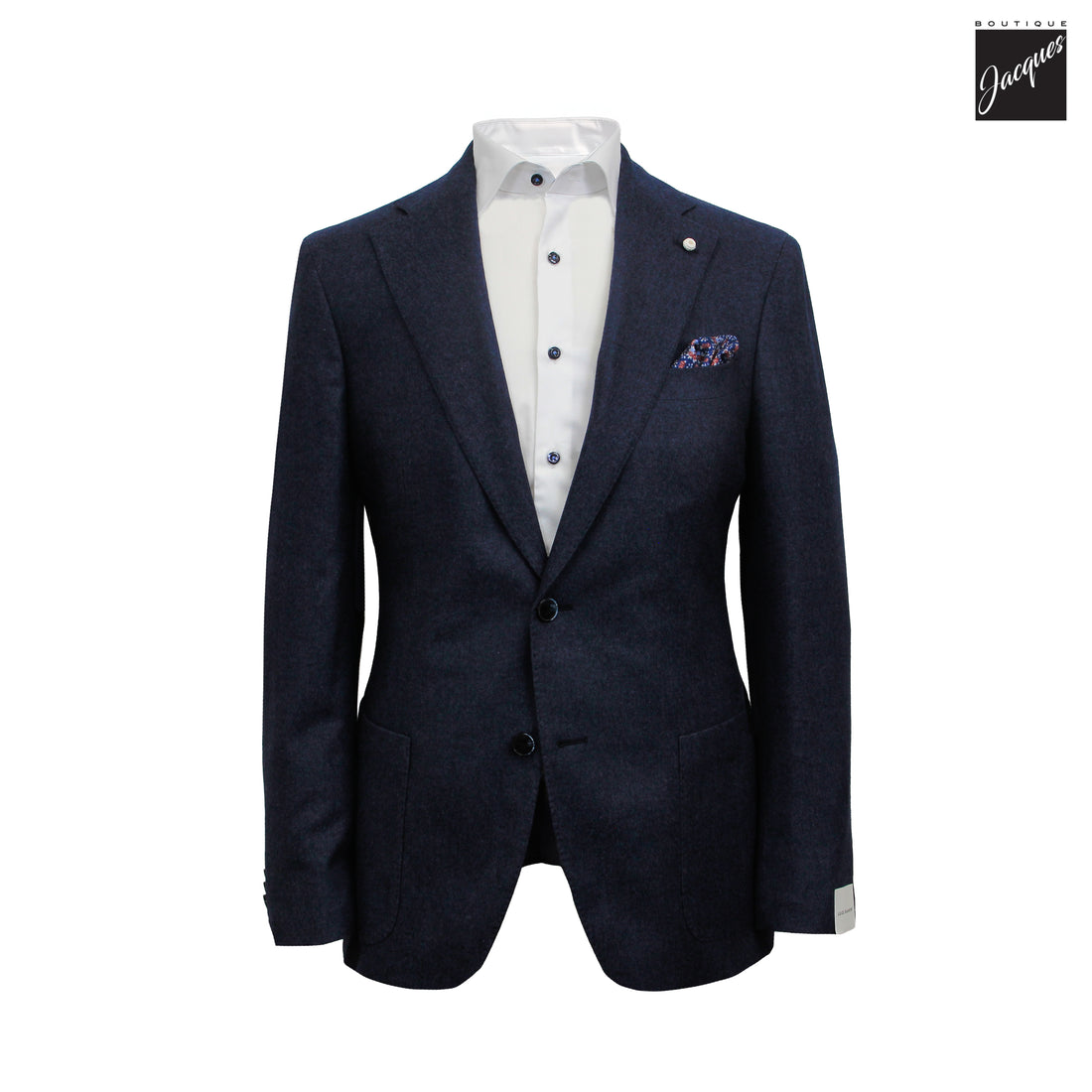Dark Blue Silk-Cashmere Contemporary Dream Fit Sport Jacket - Luigi Bianchi