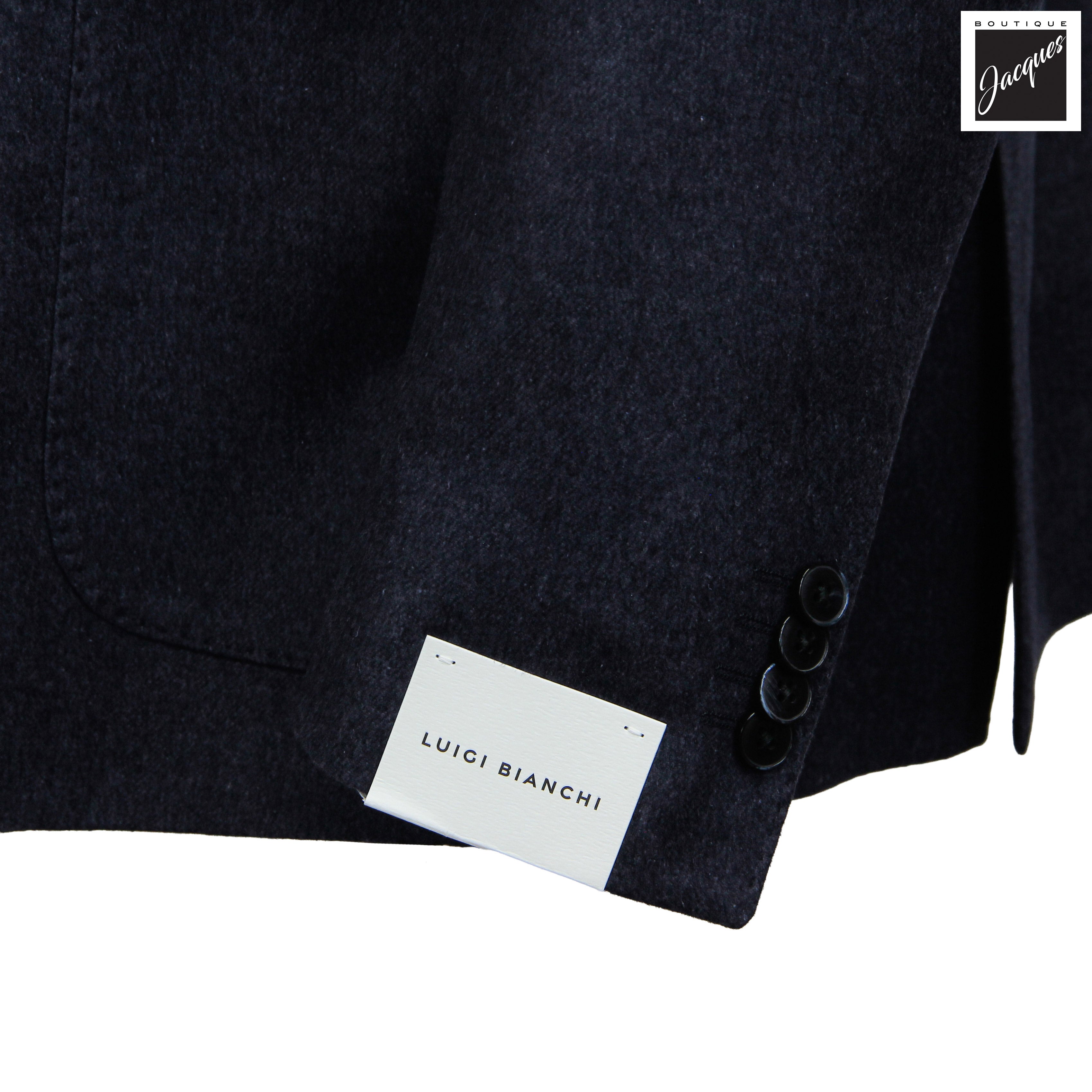 Dark Blue Silk-Cashmere Contemporary Dream Fit Sport Jacket - Luigi Bianchi