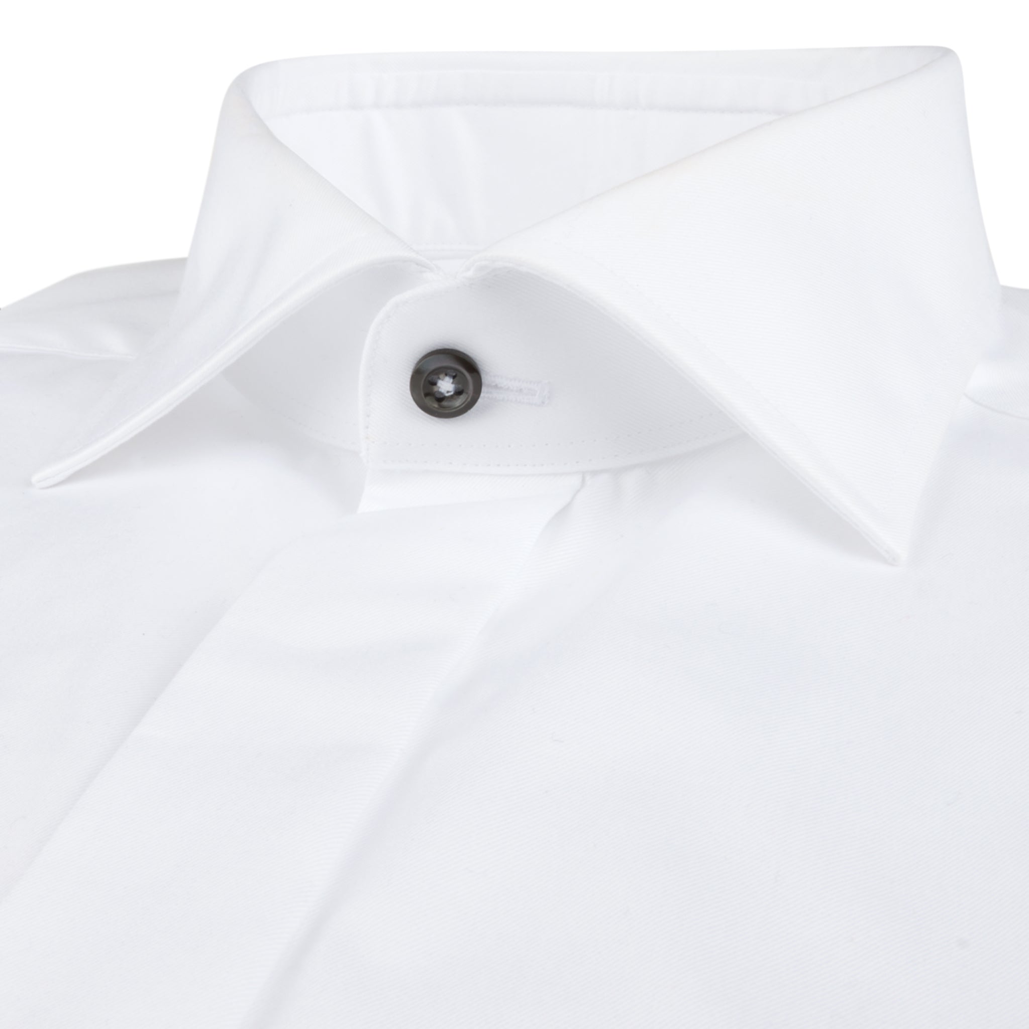 White Solid Superior Twill Slimline Tuxedo Shirt - Stenströms