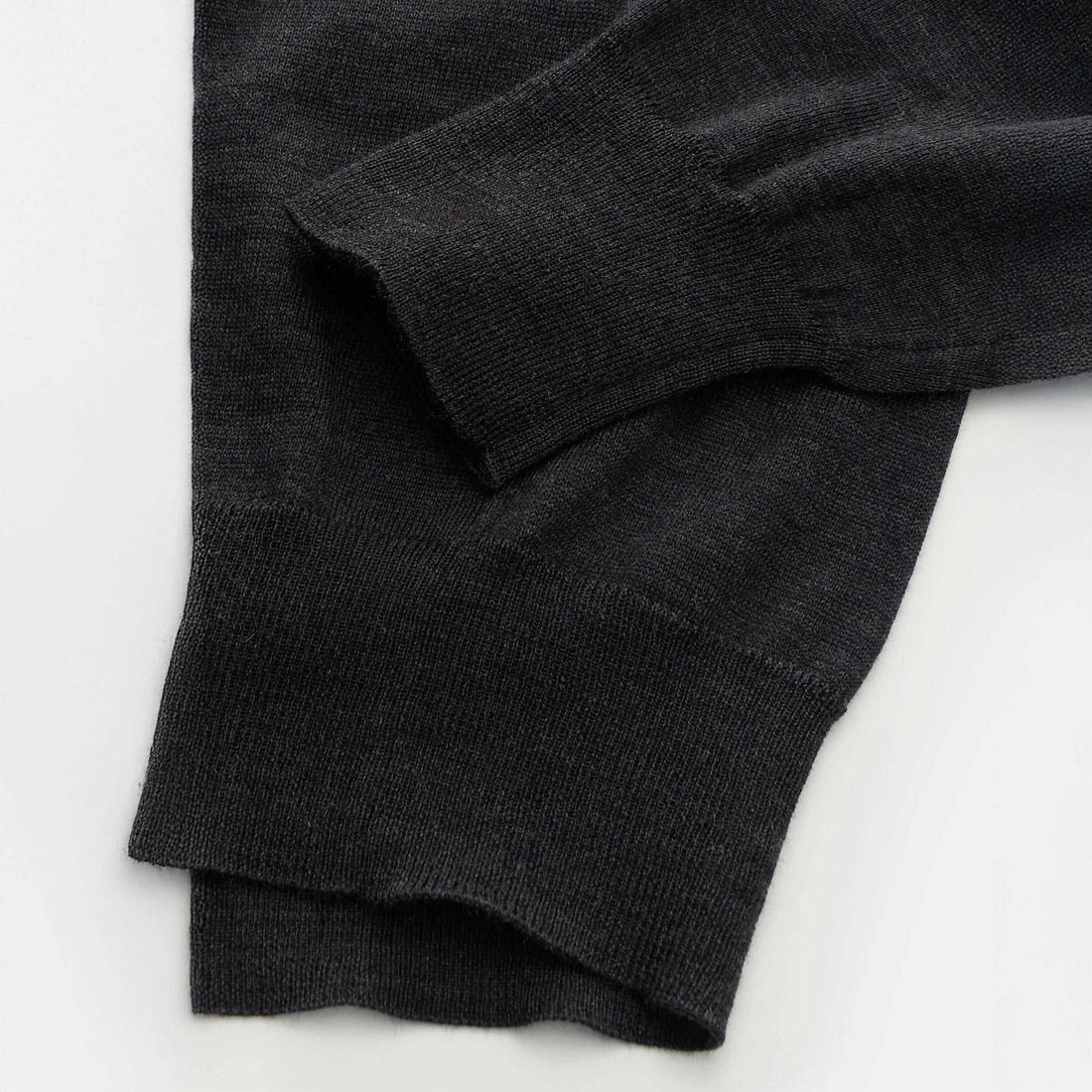 Anthracite Charcoal Royal Merino Wool Polo Shirt - FILIPPO DE LAURENTIIS